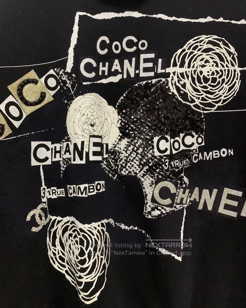Other Chanel Black Camellia Coco Graffiti Glitter Sequin Embelli Size US S / EU 44-46 / 1 - 5 Thumbnail