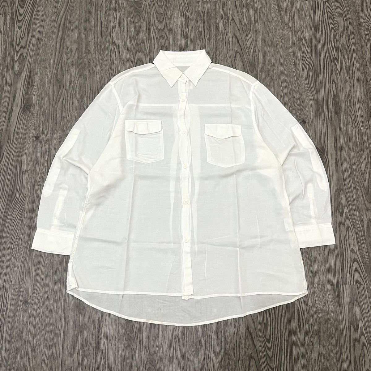 GOA G.O.A - Mesh White Shirt Button Up Ifsix Lgb Style Size US XL / EU 56 / 4 - 2 Thumbnail