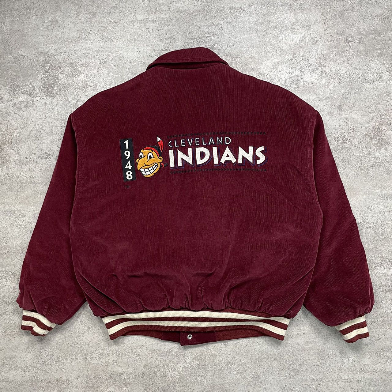 MLB × Starter × Vintage CLEVELAND INDIANS COOPERSTOWN CORDUROY JACKET CHIEF WAHOO Size US M / EU 48-50 / 2 - 1 Thumbnail