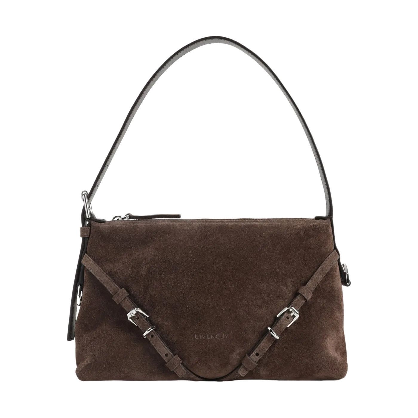 Givenchy GIVENCHY Voyou Mini Ebony Brown Suede Shoulder Bag New & Aut Size ONE SIZE - 1 Thumbnail