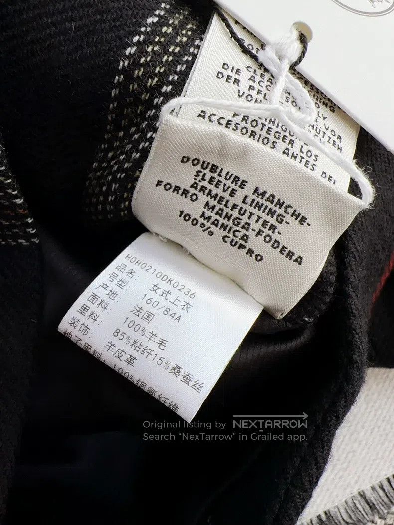 Hermes Hermes Plaid Jacket Stand Collar Knight Jacket Wool Coat Size XS / US 0-2 / IT 36-38 - 8 Thumbnail
