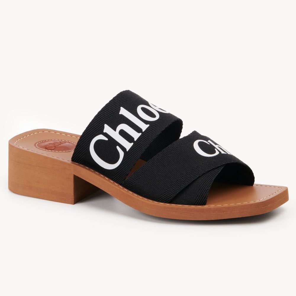 Chloe o1loc1c1024 Woody Heel Sandals in Black Size US 6 / IT 36 - 2 Thumbnail
