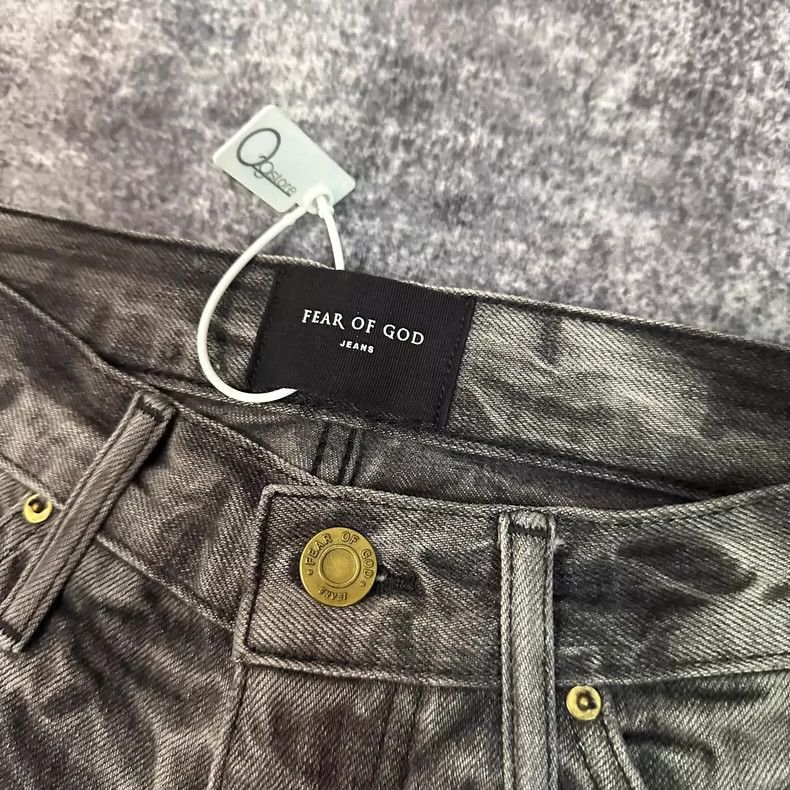 Fear of God Fear of God Black water corrugated jeans Size US 29 - 3 Thumbnail
