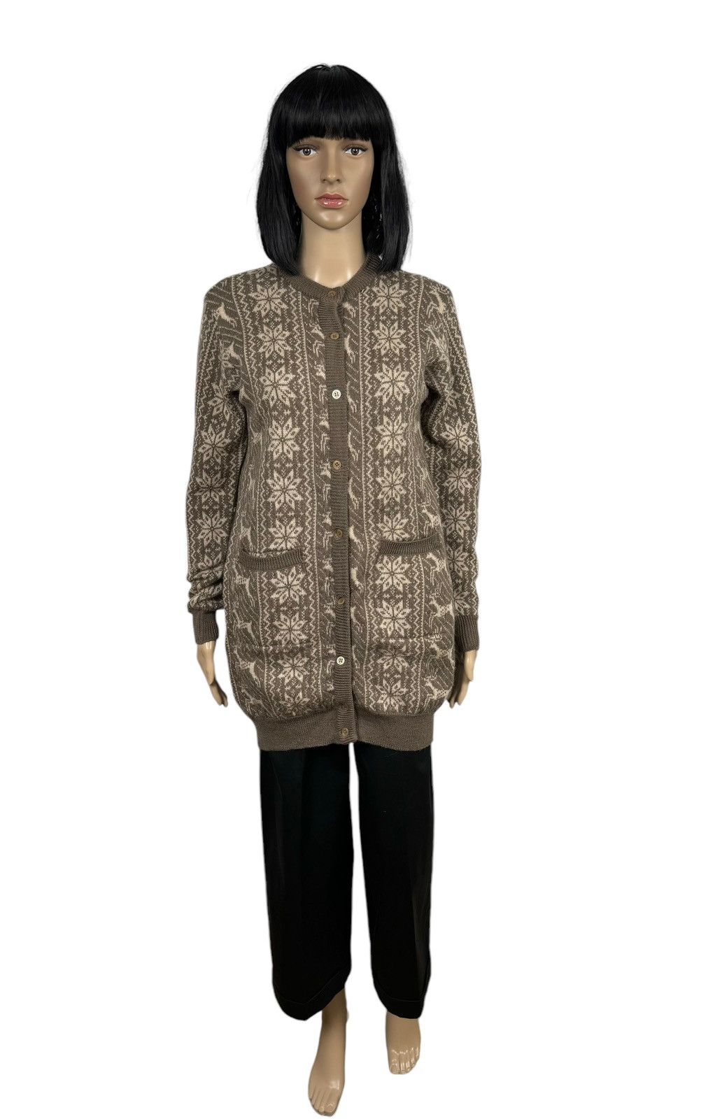 Kenzo × Vintage Kenzo Vintage Shetland Wool Cardigan Hand Knitted Fair Isle Size M / US 6-8 / IT 42-44 - 2 Thumbnail