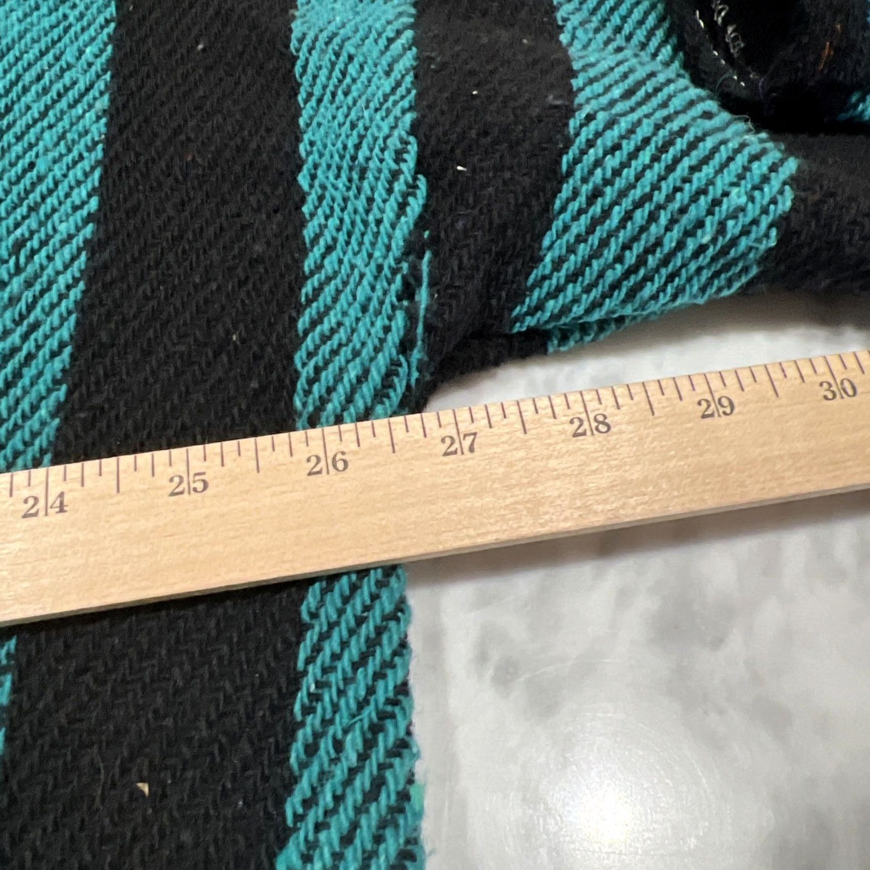 Altea VINTAGE Arti-Lana Hoodie Men XL Pullover Black Teal Striped Beach Hippie Pockets Geometric Tweed Wool Blend Size US XL / EU 56 / 4 - 7 Thumbnail