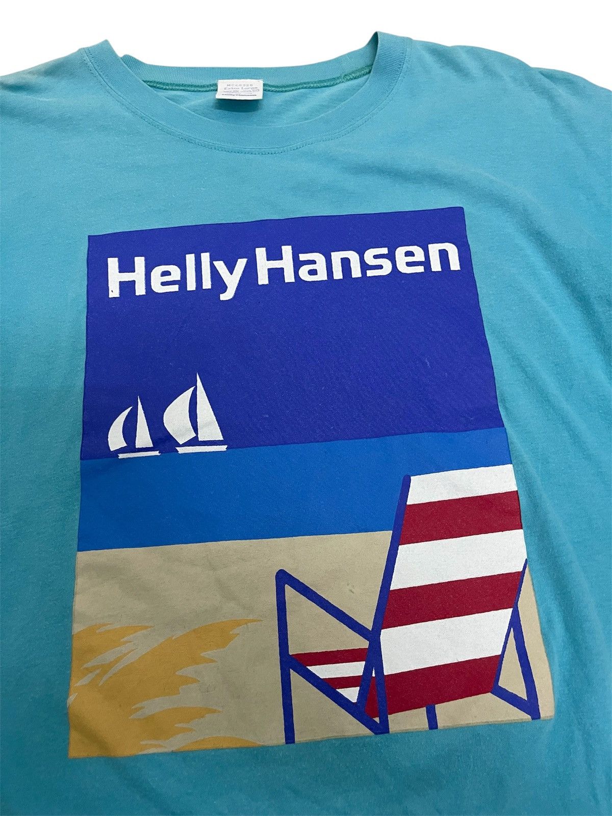 Helly Hansen Vintage 80s Helly Hansen Shoreline Graphic Tee Size US L / EU 52-54 / 3 - 3 Thumbnail