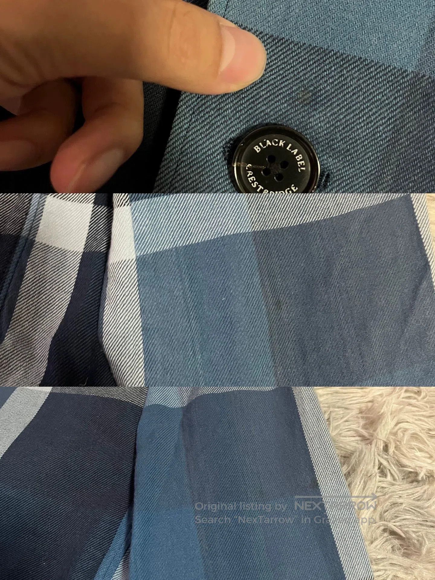 Burberry Burberry Black Label Blue Plaid Trench Coat. Size US L / EU 52-54 / 3 - 8 Thumbnail