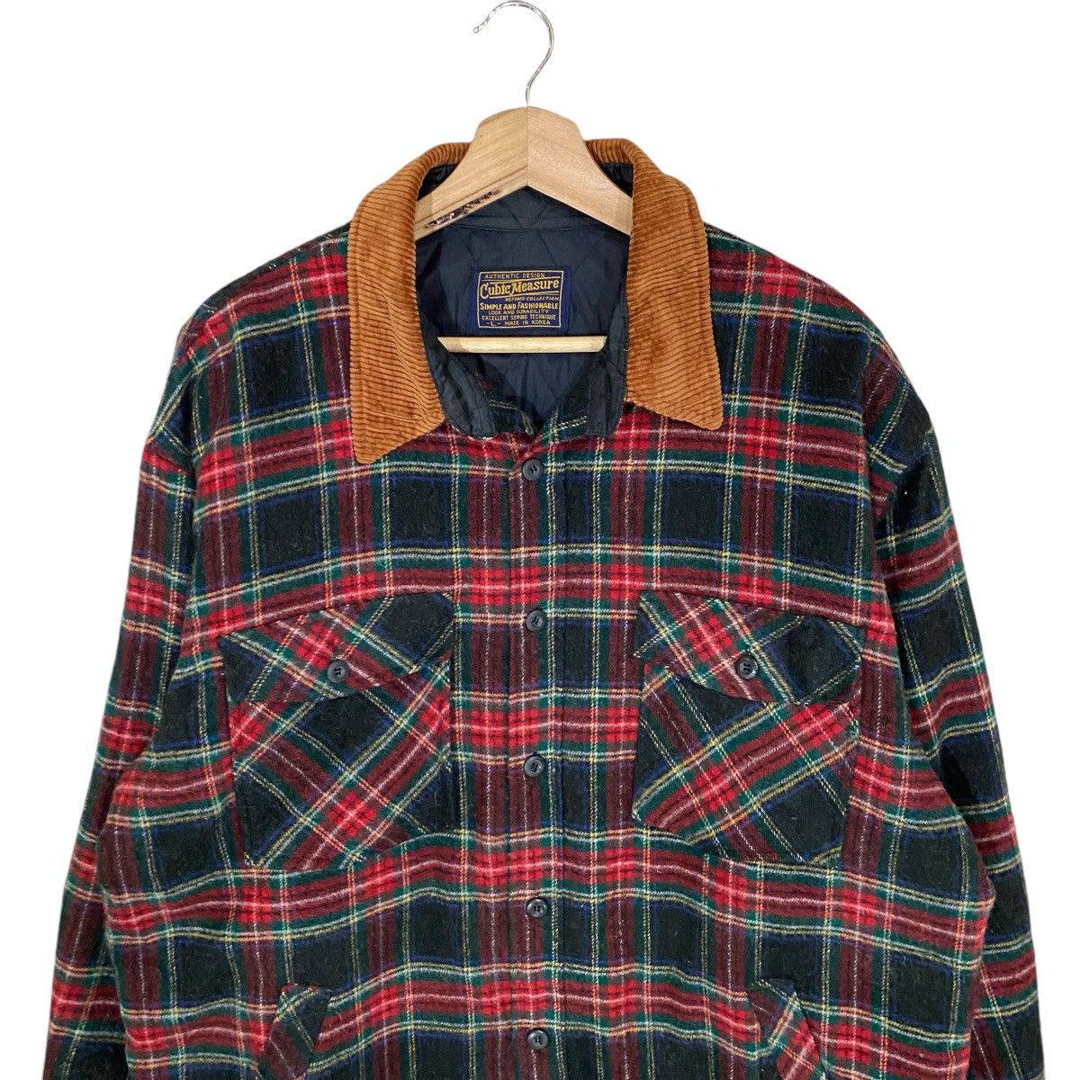 Art Comes First × Designer × Japanese Brand VINTAGE CUBIC MEASURE WOOL TARTAN JACKET LIKE FILSON Size US L / EU 52-54 / 3 - 3 Thumbnail
