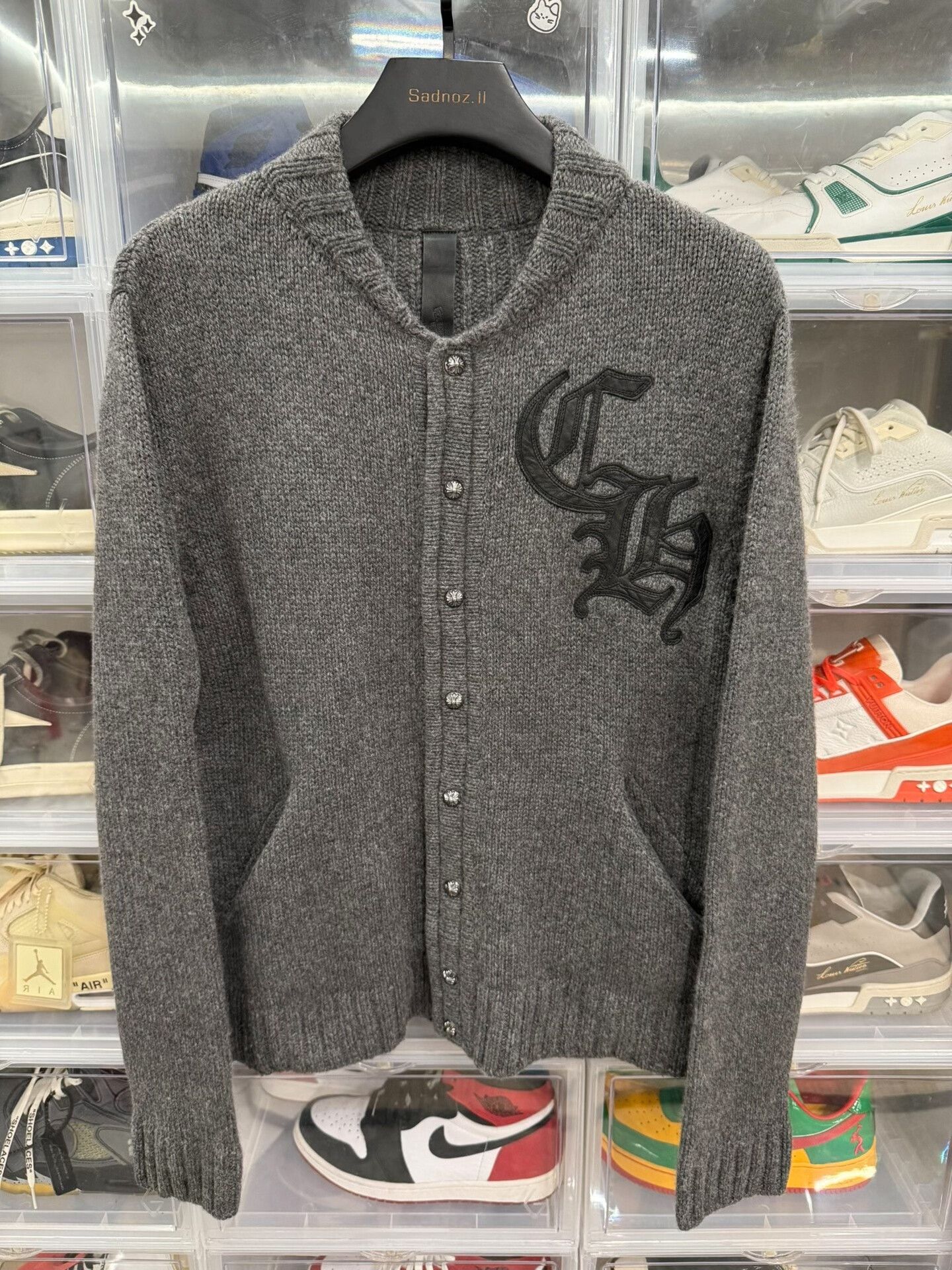 Chrome Hearts Chrome Hearts CH Logo Gray Cashmere Cardigan-dmc Size US L / EU 52-54 / 3 - 1 Thumbnail
