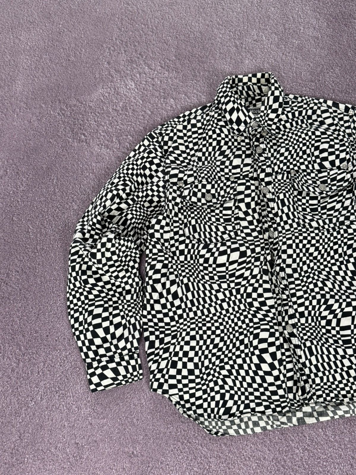 Versace Vintage Versace Italian 00s Button Up Shirt Size M / US 6-8 / IT 42-44 - 4 Thumbnail