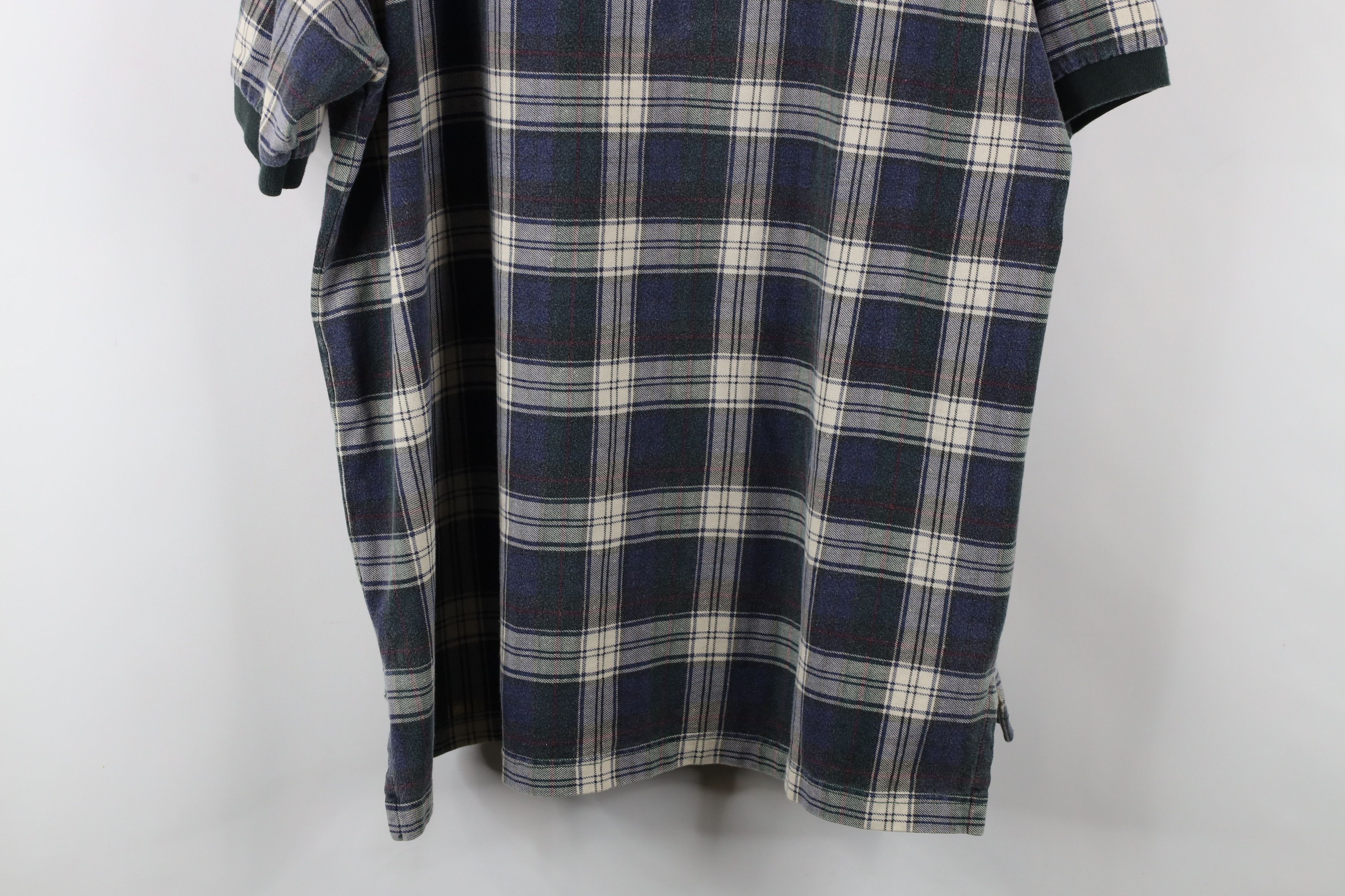 Vintage Vintage 90s Streetwear Plaid Collared Polo Shirt Cotton Size US XL / EU 56 / 4 - 10 Thumbnail