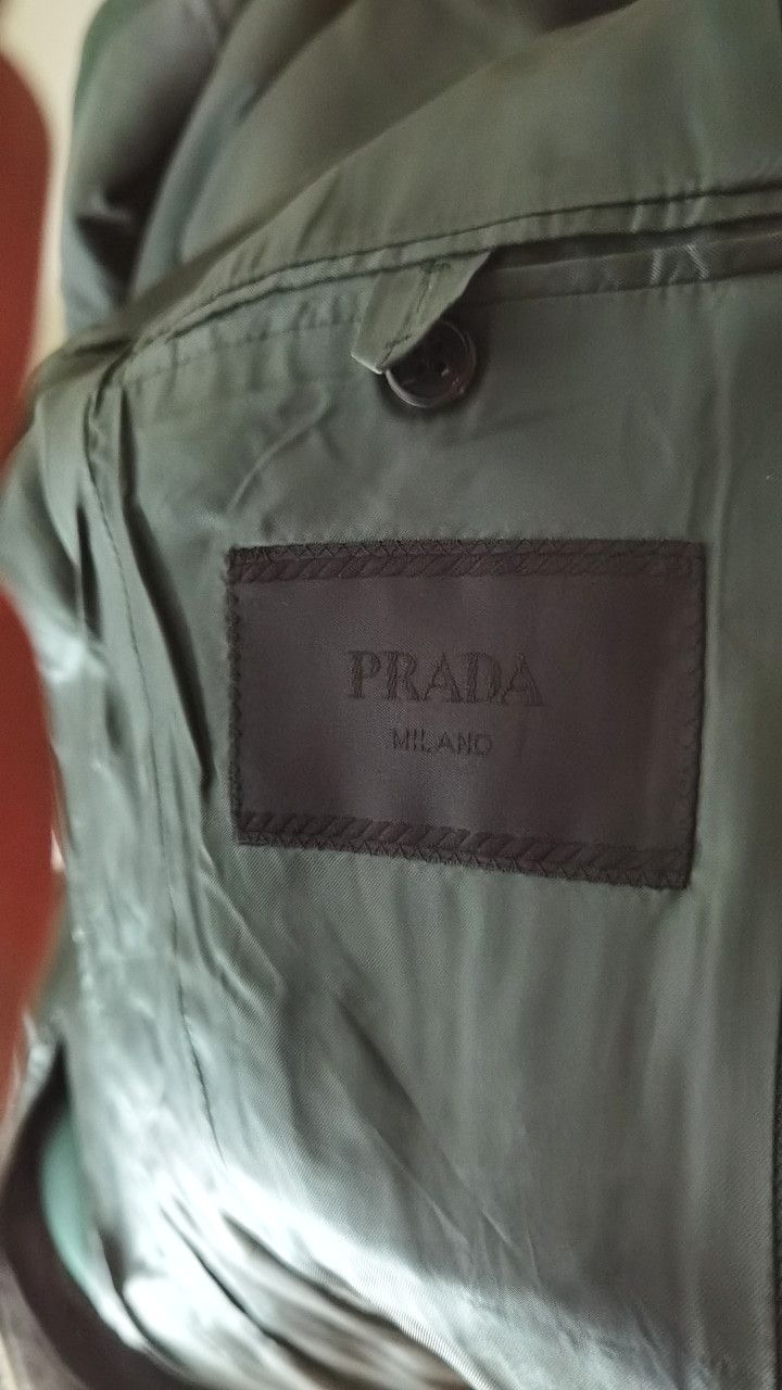 Prada Prada Tailored Suit Green & Black Size 46R - 4 Thumbnail