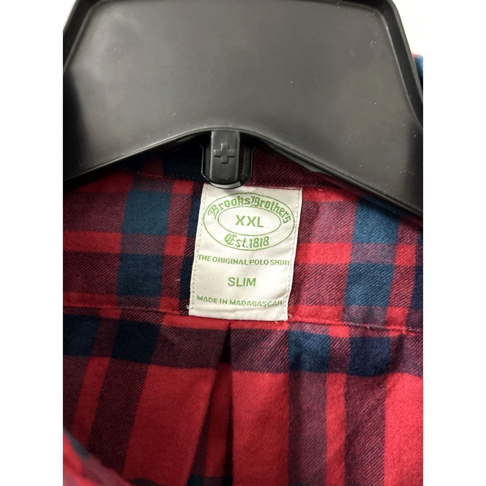 Brooks Brothers Brooks Brothers Original Polo Shirt Mens 2XL Red Plaid Flannel Button-Down NWT Slim Long Sleeve Casual Size US XXL / EU 58 / 5 - 5 Thumbnail
