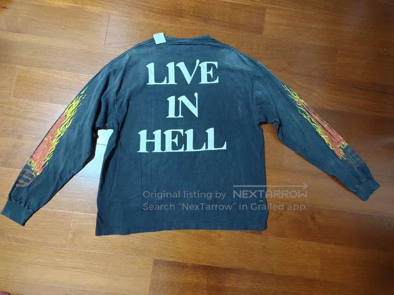 Saint Michael Saint Michael Double Sleeve Flame Pattern Character Collag Size US XL / EU 56 / 4 - 3 Thumbnail