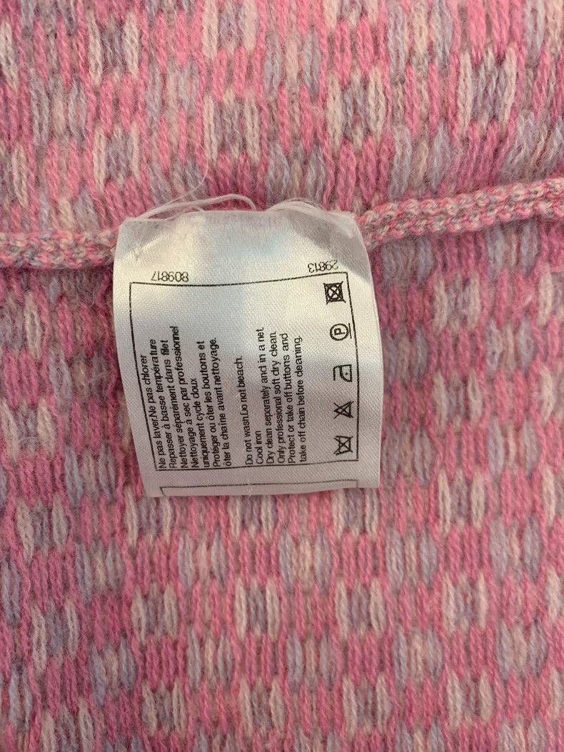 Chanel Chanel Pink Houndstooth Wool Cardigan Size M / US 6-8 / IT 42-44 - 5 Thumbnail