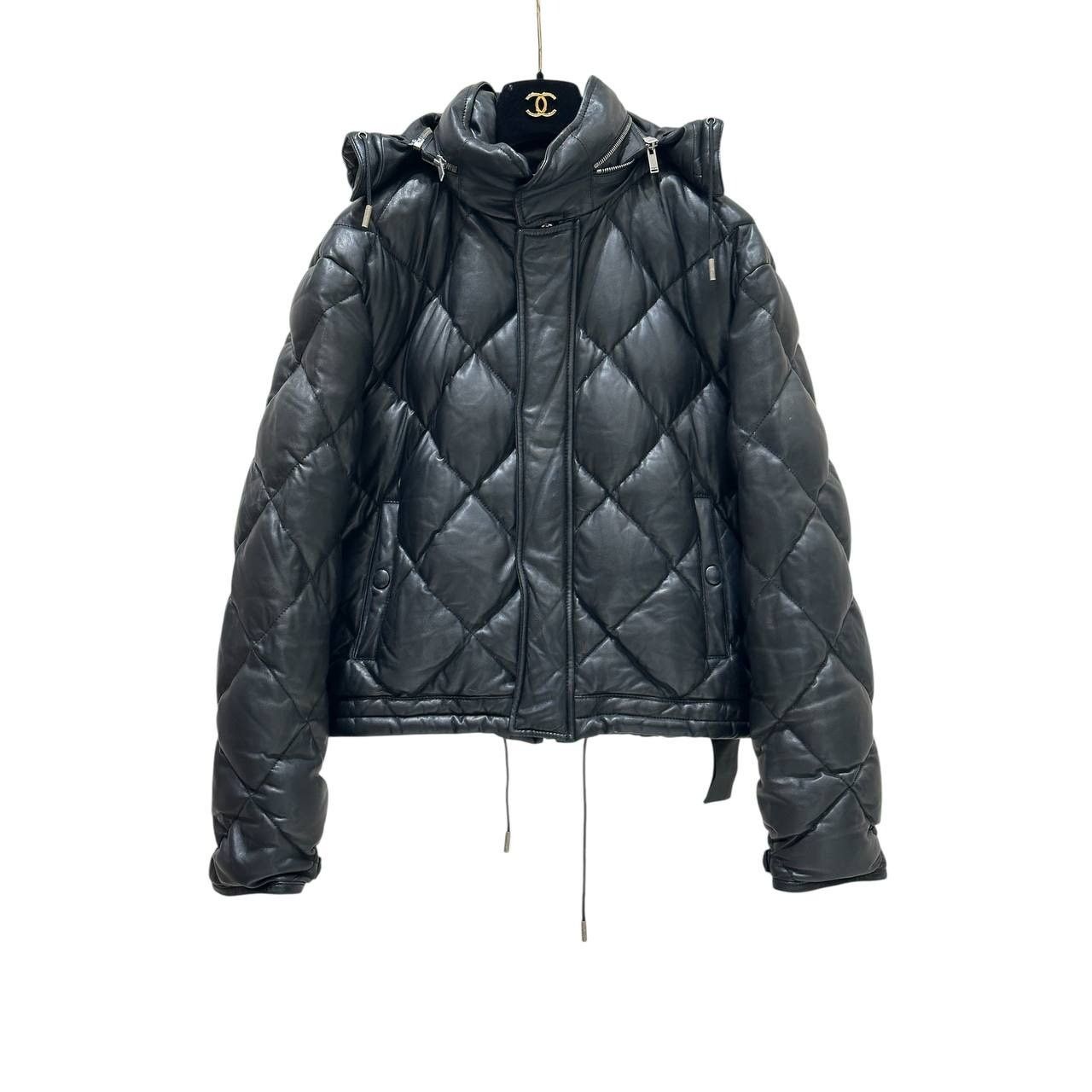 Saint Laurent Paris Saint Laurent Hooded Lambskin Leather Down Jacket Sz 40 Size M / US 6-8 / IT 42-44 - 3 Thumbnail