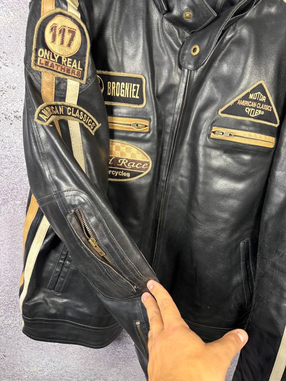 Leather SUPERIOR Leather Motorcycle Lacket 2XL Dainese Alpinestar Size US XXL / EU 58 / 5 - 10 Thumbnail