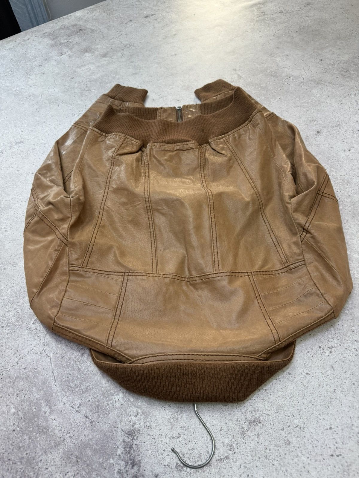 Junya Watanabe Vintage Stone Leather Undercover Style Cargo Bomber Jacket Size US S / EU 44-46 / 1 - 9 Thumbnail