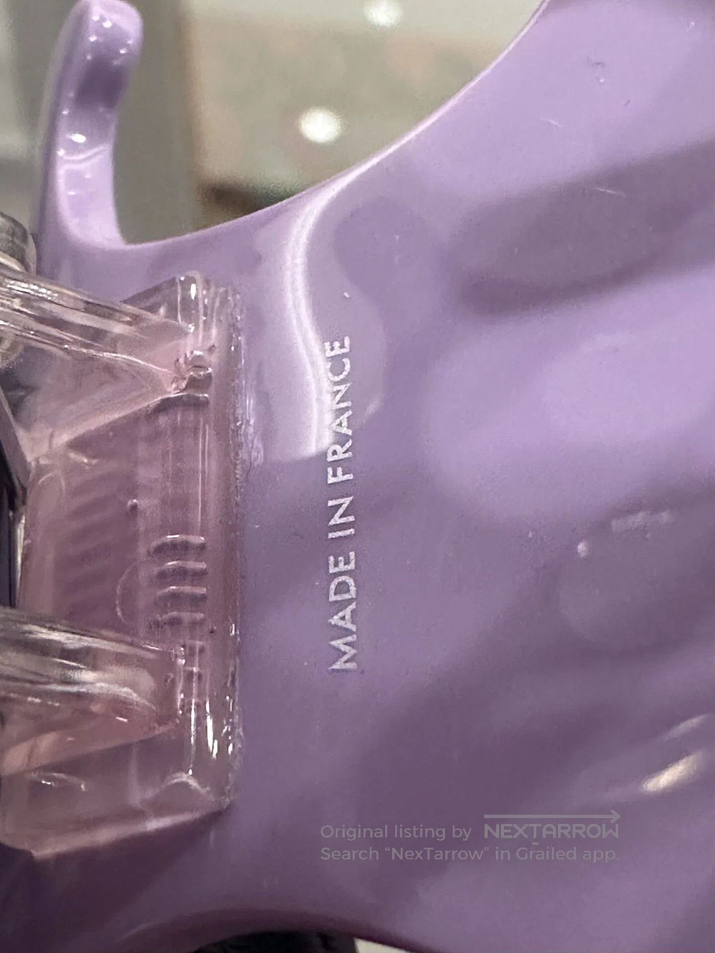 Celine Celine Purple Triomphe Shark Hair Clip. Size ONE SIZE - 7 Thumbnail