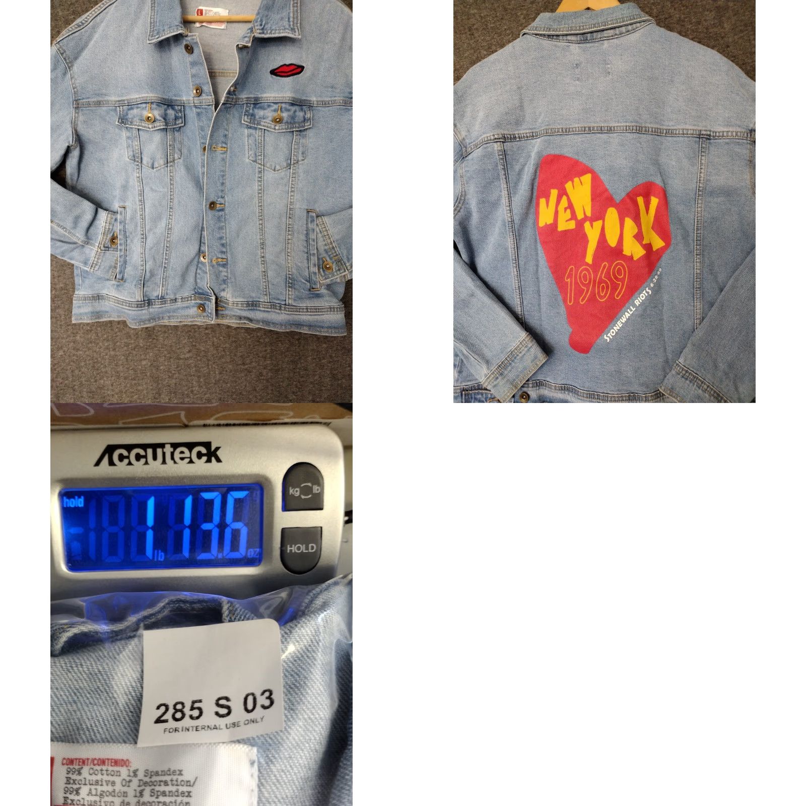 Vintage Pride Artist Design New York 1969 Denim Jacket Light Wash Large Adults Mens Size L / US 10 / IT 46 - 8 Thumbnail