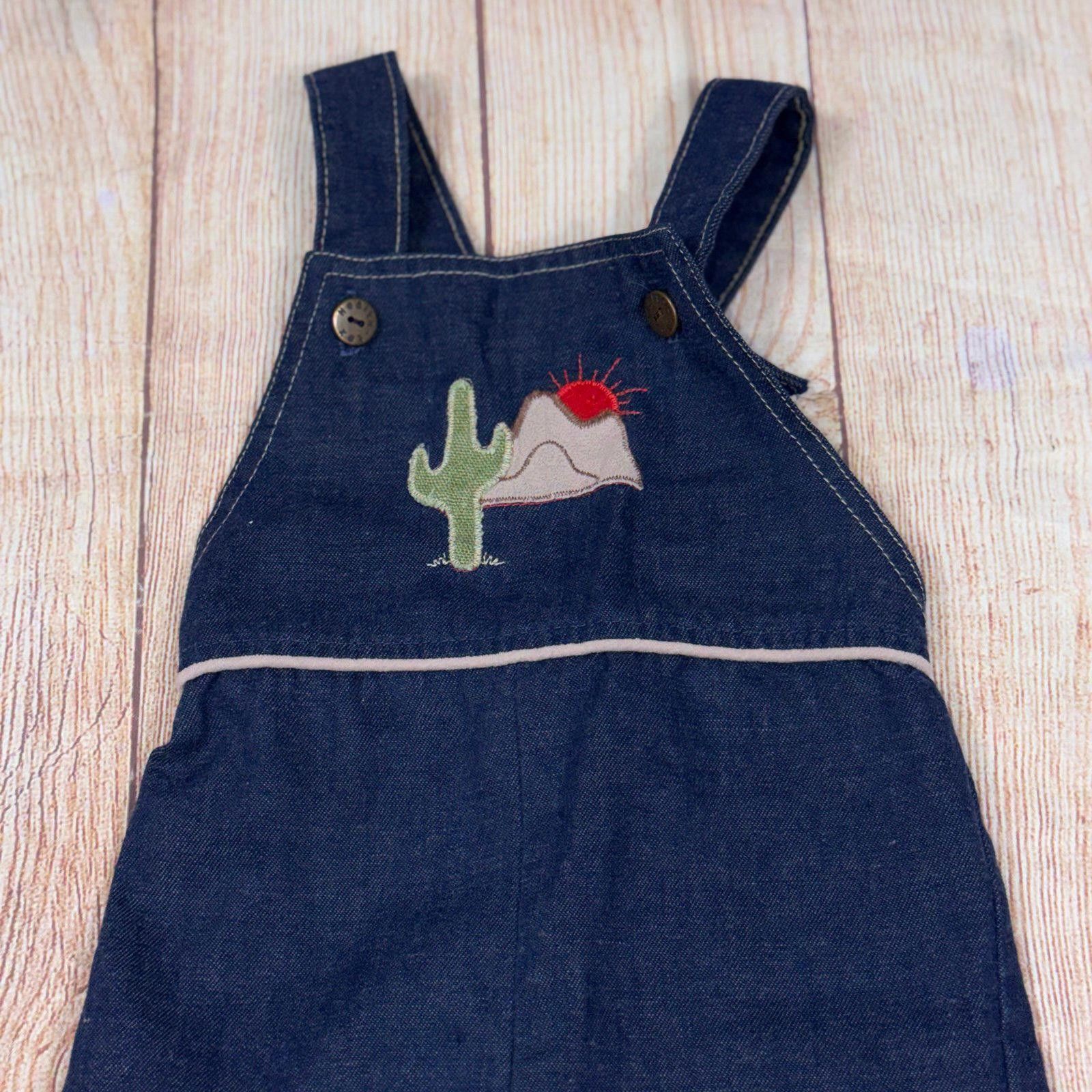 Other Vintage Health-Tex 18 Month Overalls with Cactus Embroidery Size ONE SIZE - 2 Thumbnail
