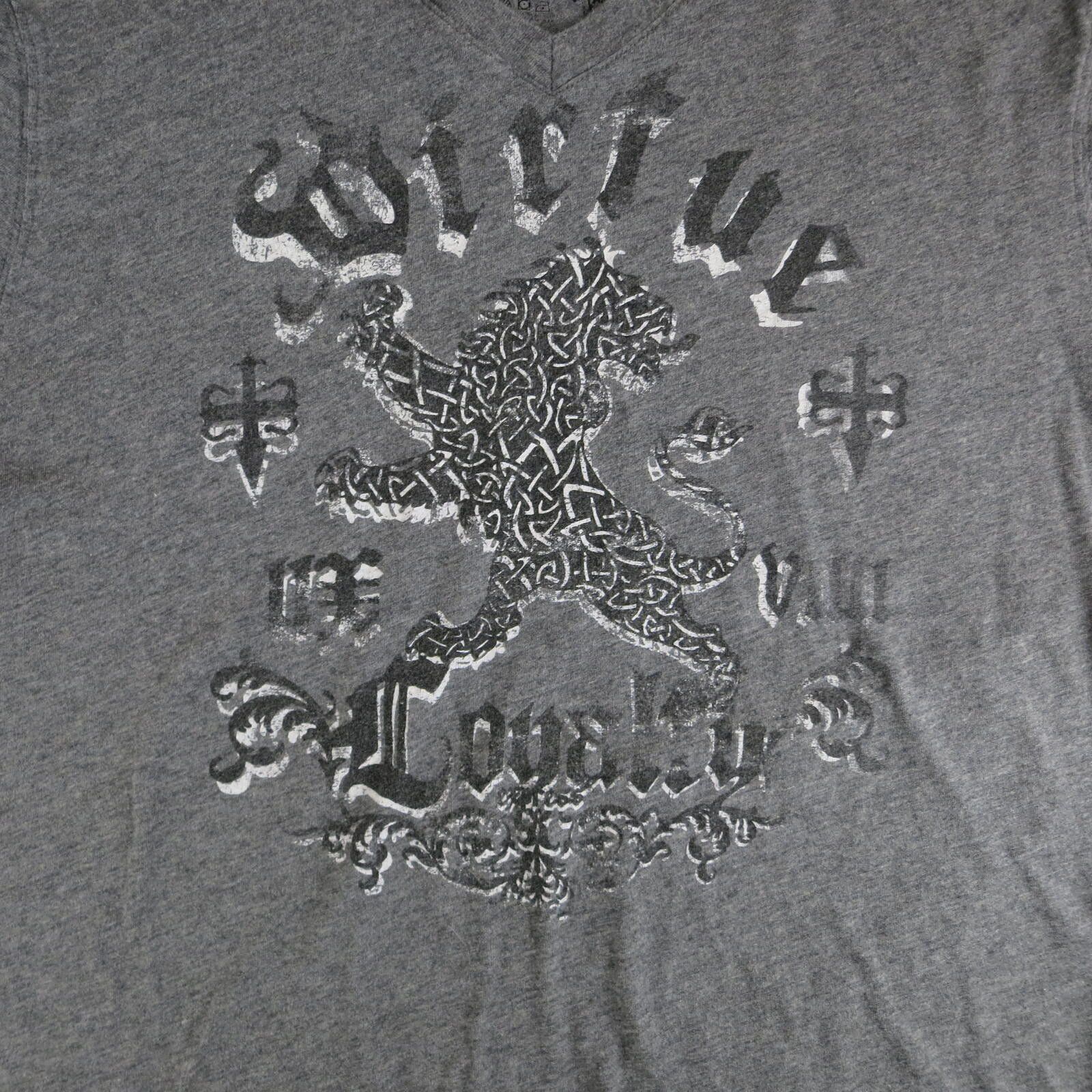 Express Express Men's Gray Classic V-Neck Graphic T-Shirt Size M Size US M / EU 48-50 / 2 - 2 Thumbnail
