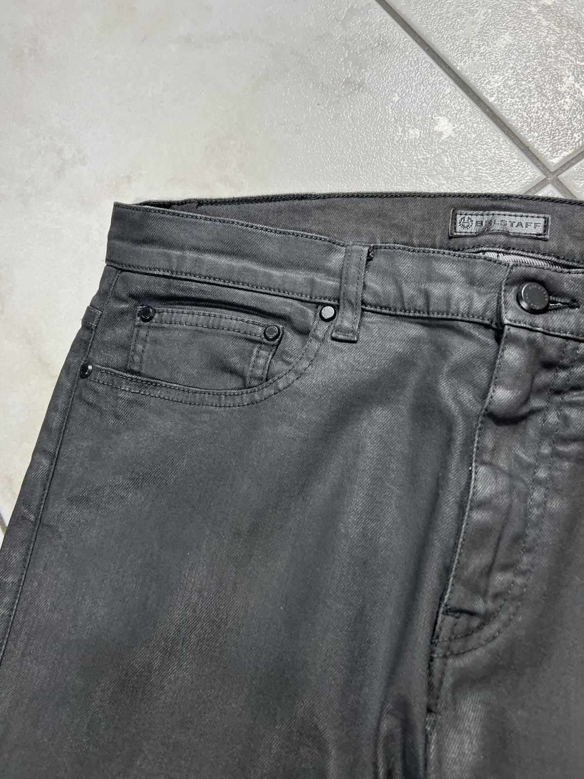 Belstaff Belstaff England waxed motorcycle slim fit pants with pocket Size US 33 - 11 Thumbnail