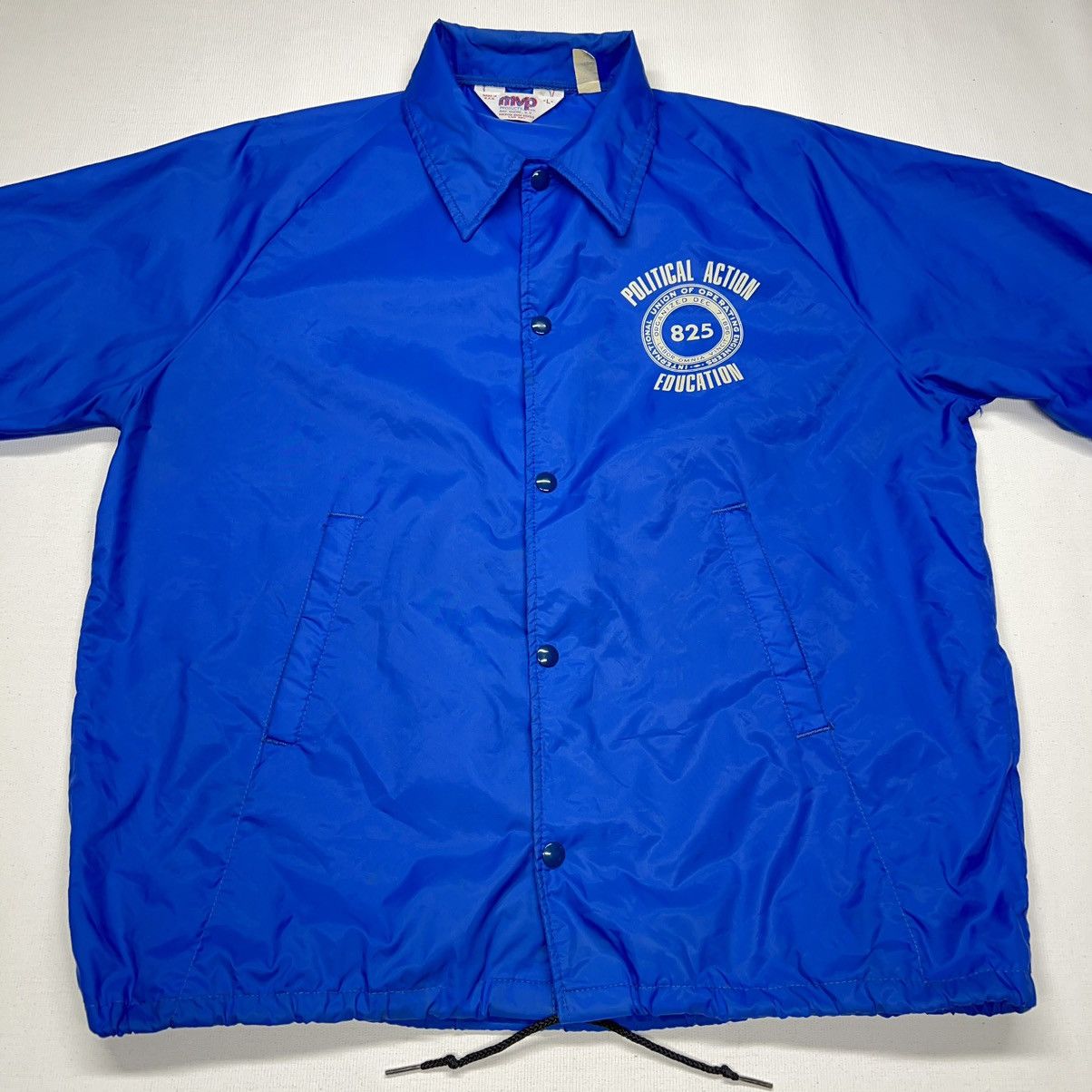 Vintage VTG Coaches Jacket Blue Windbreaker Snap Nylon MVP Union 90s Size US L / EU 52-54 / 3 - 2 Thumbnail