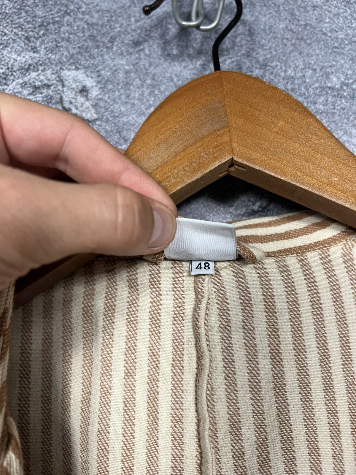 Aspesi Aspesi One Button Striped Cotton Blazer Jacket Size US M / EU 48-50 / 2 - 11 Thumbnail