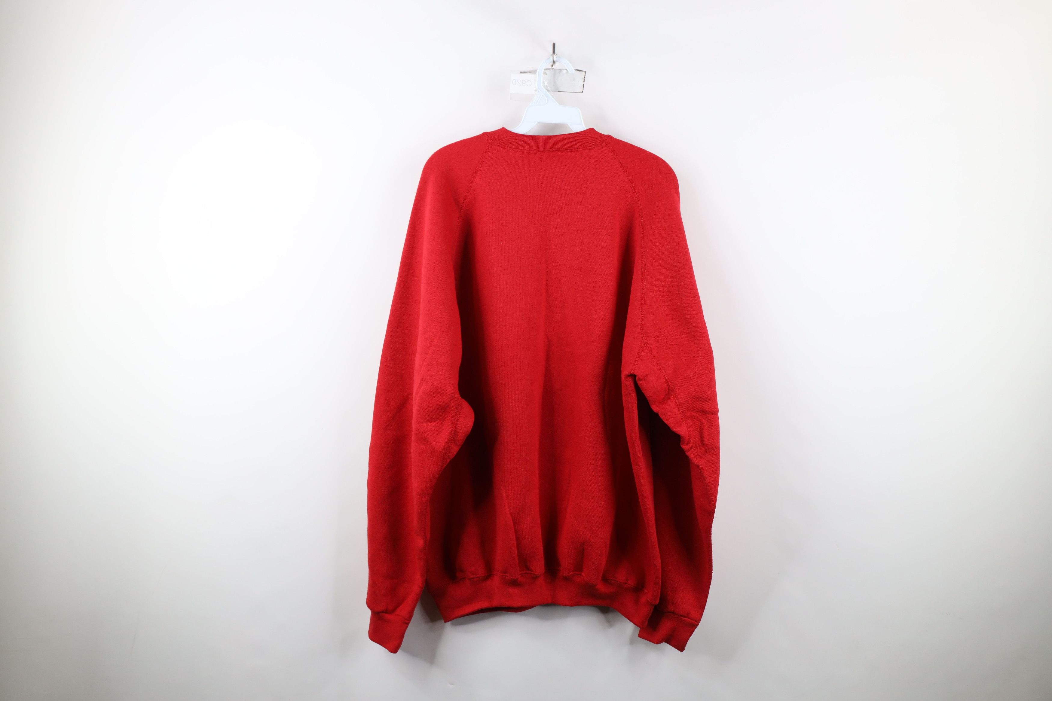 Vintage Vintage 80s 90s Streetwear Heavyweight Sweatshirt Red USA Size US XL / EU 56 / 4 - 10 Thumbnail