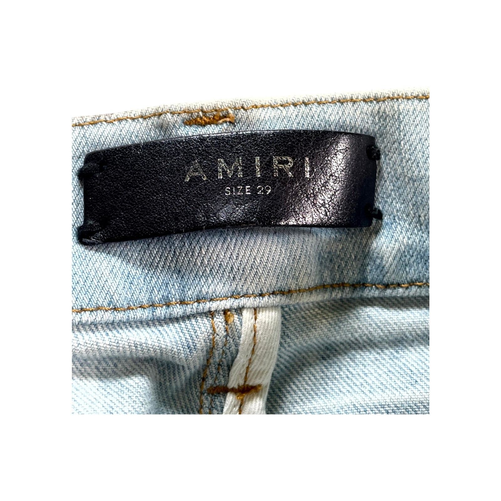 Amiri Amiri Paisley Patch Stone Wash & Black Jeans Size US 29 - 5 Thumbnail