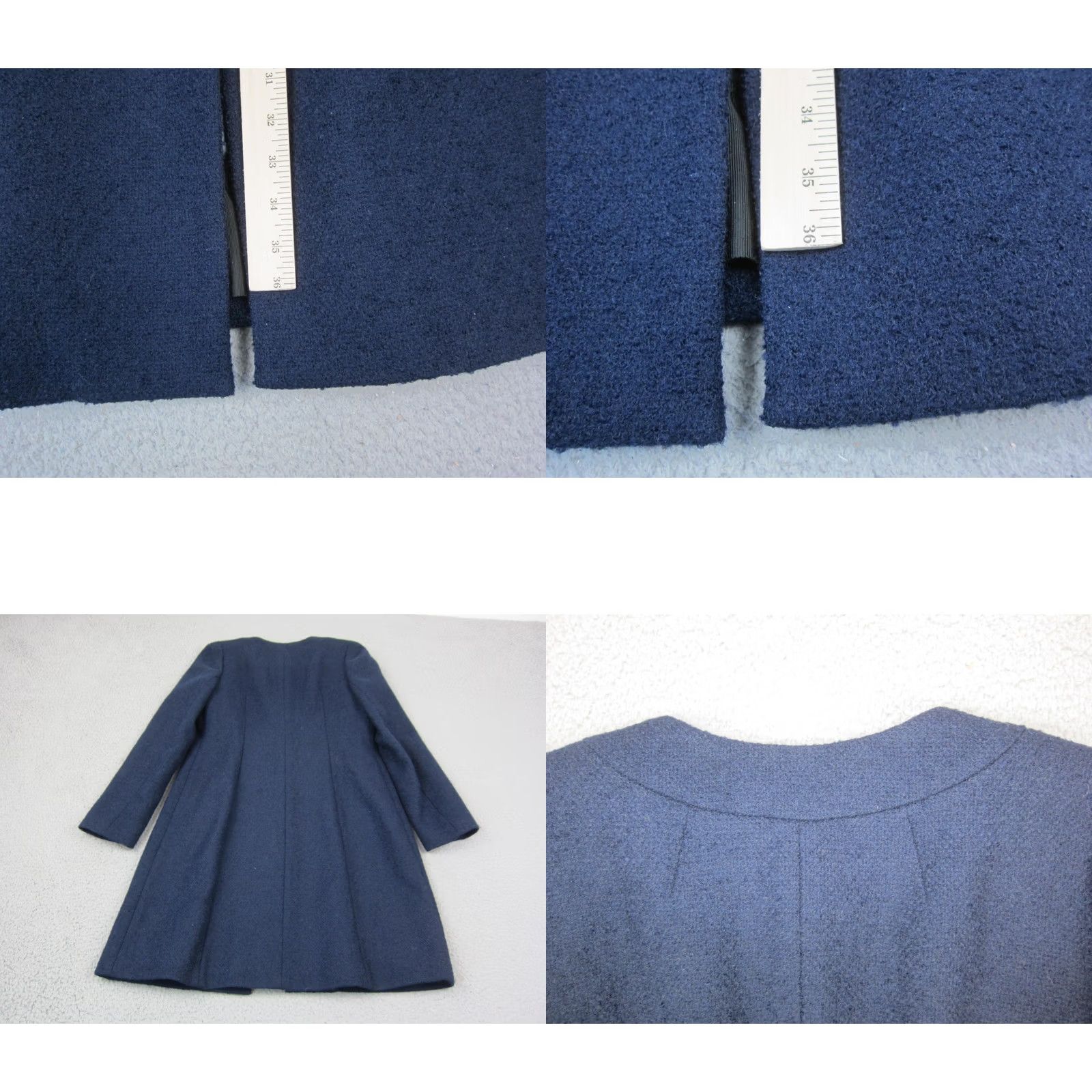 Ann Taylor Ann Taylor Coat Womens 6 Wool Blue Lined 3 Button Overcoat Long Solid 80s 90s Classic Regular Mens Womens Girls Size M / US 6-8 / IT 42-44 - 9 Thumbnail