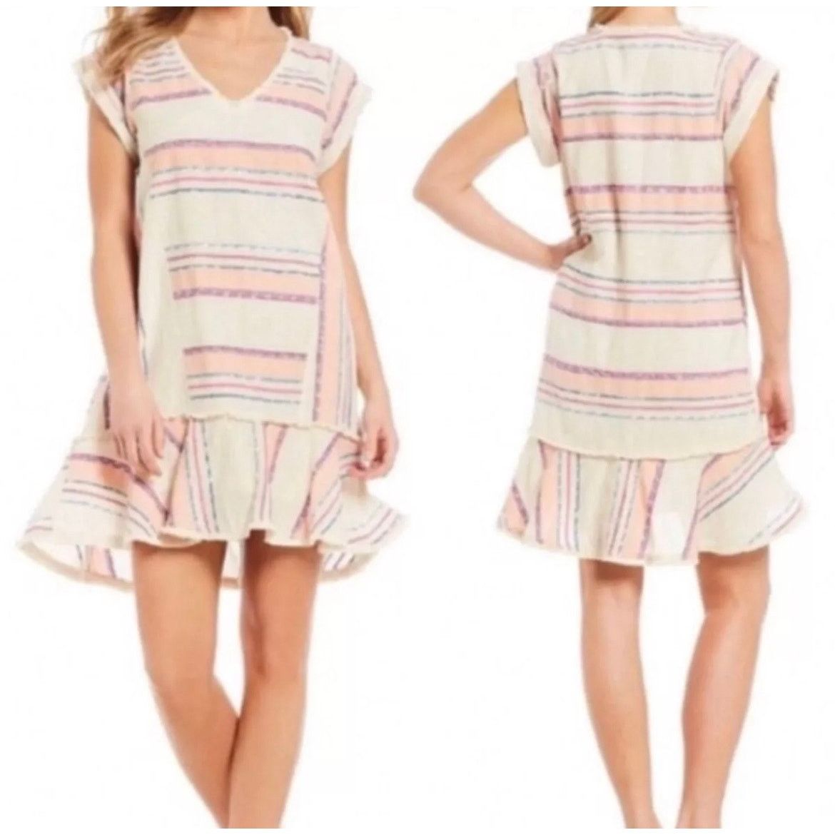 Anthropologie Anthropologie Holding Horses Elira Striped Dress Boho Fringe Size S / US 4 / IT 40 - 2 Thumbnail