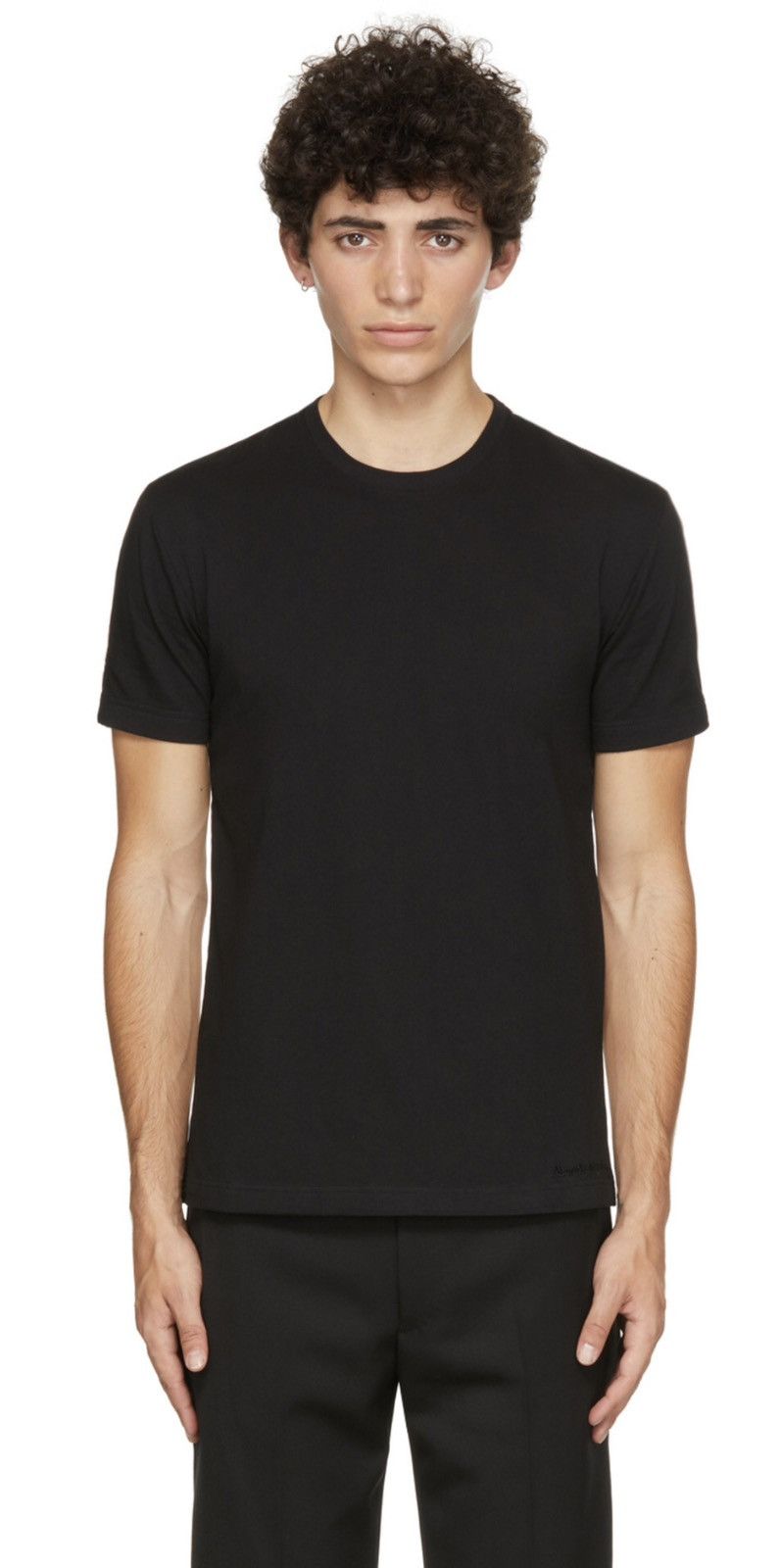 Alexander McQueen Black & White Stripped Graffiti T- Shirt Size US XL / EU 56 / 4 - 2 Thumbnail