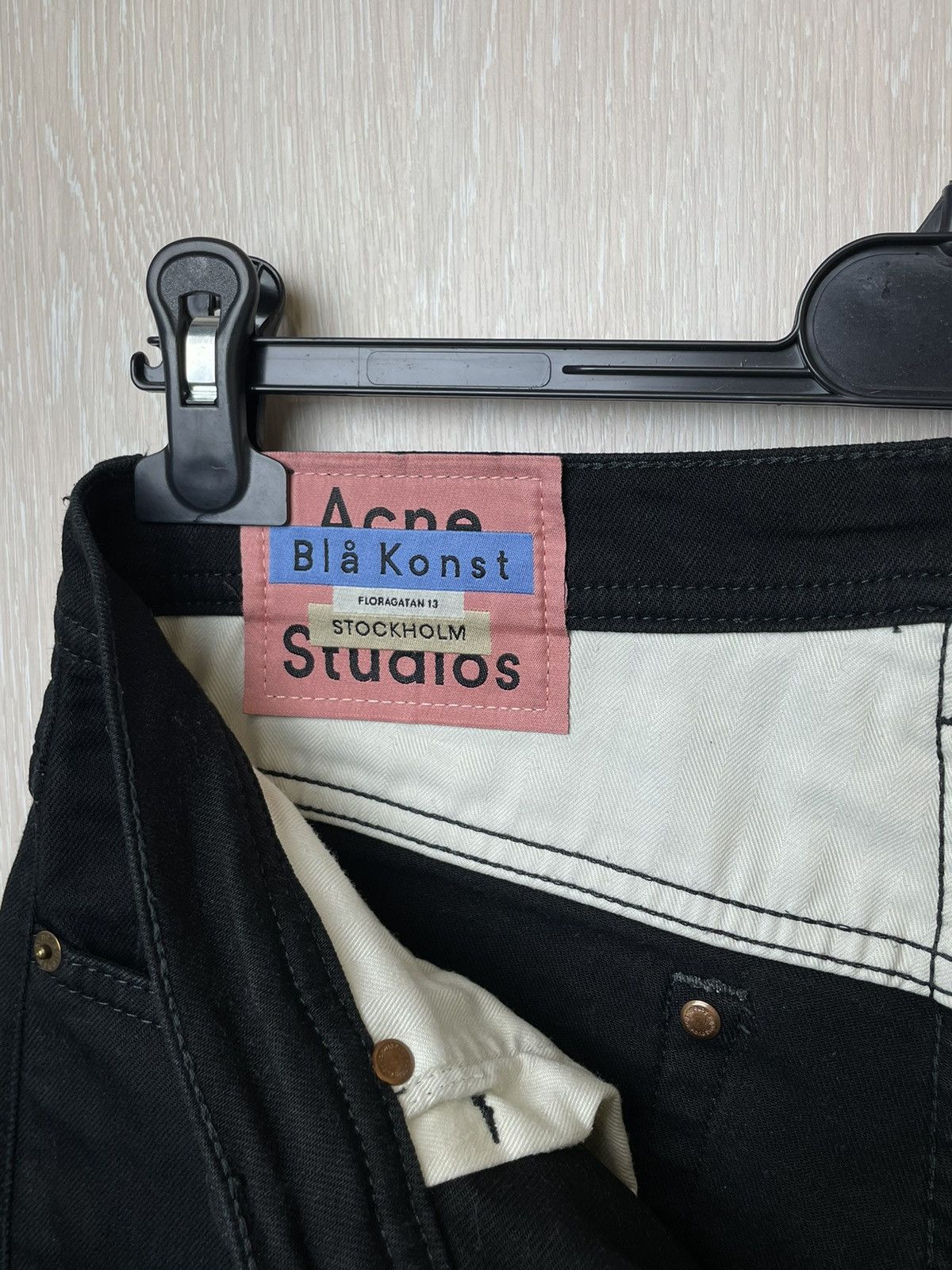 Acne Studios × Vintage Acne Studios 1996 Loose Straight Black Jeans Denim Size US 30 / EU 46 - 8 Thumbnail