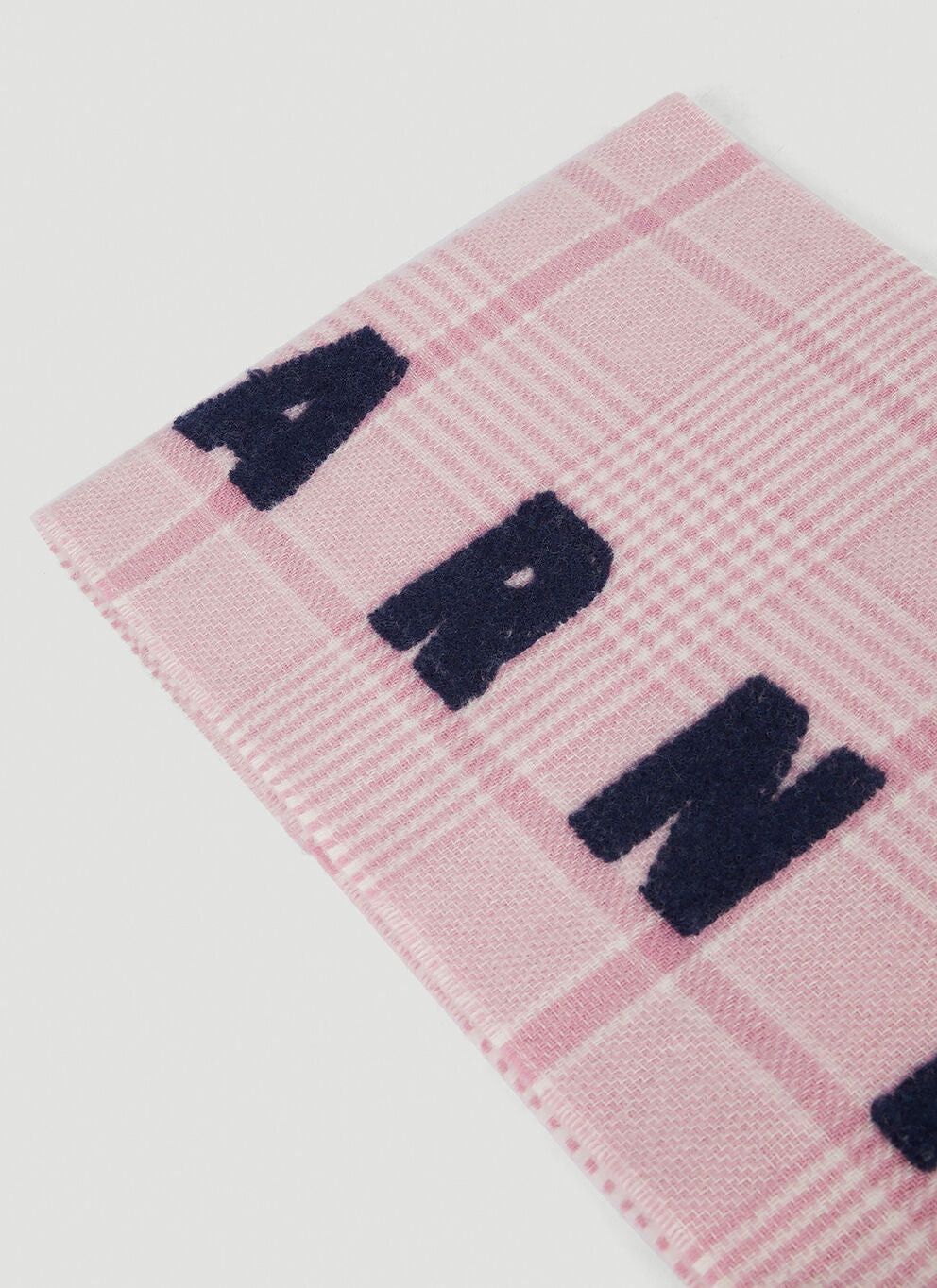 Marni o1f1d3z1125 Size: OS / Checked Wool Scarf With Logo Size ONE SIZE - 3 Thumbnail