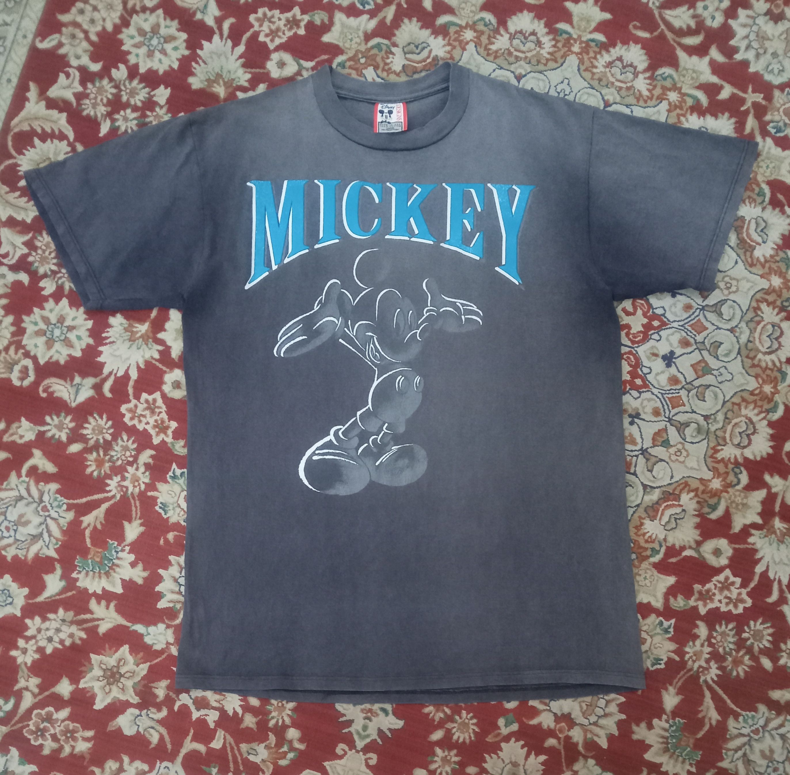 Mickey Mouse Vintage Mickey Disney Distressed Sun Faded T Shirt Size US L / EU 52-54 / 3 - 1 Thumbnail