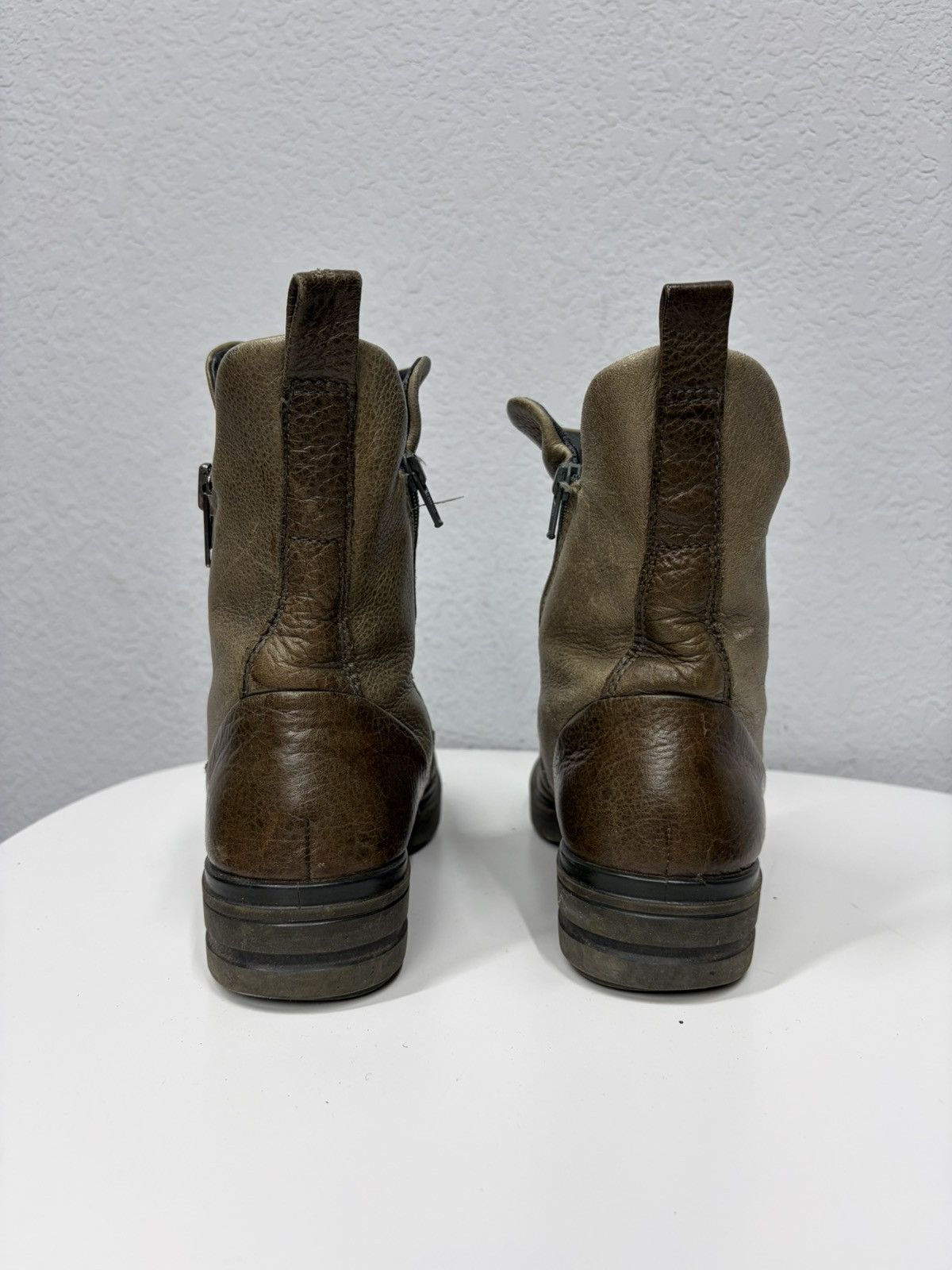 If Six Was Nine Vintage AS 98 Guidi Style Duble Zip High Leather Biker Boots Size US 7 / EU 40 - 11 Thumbnail