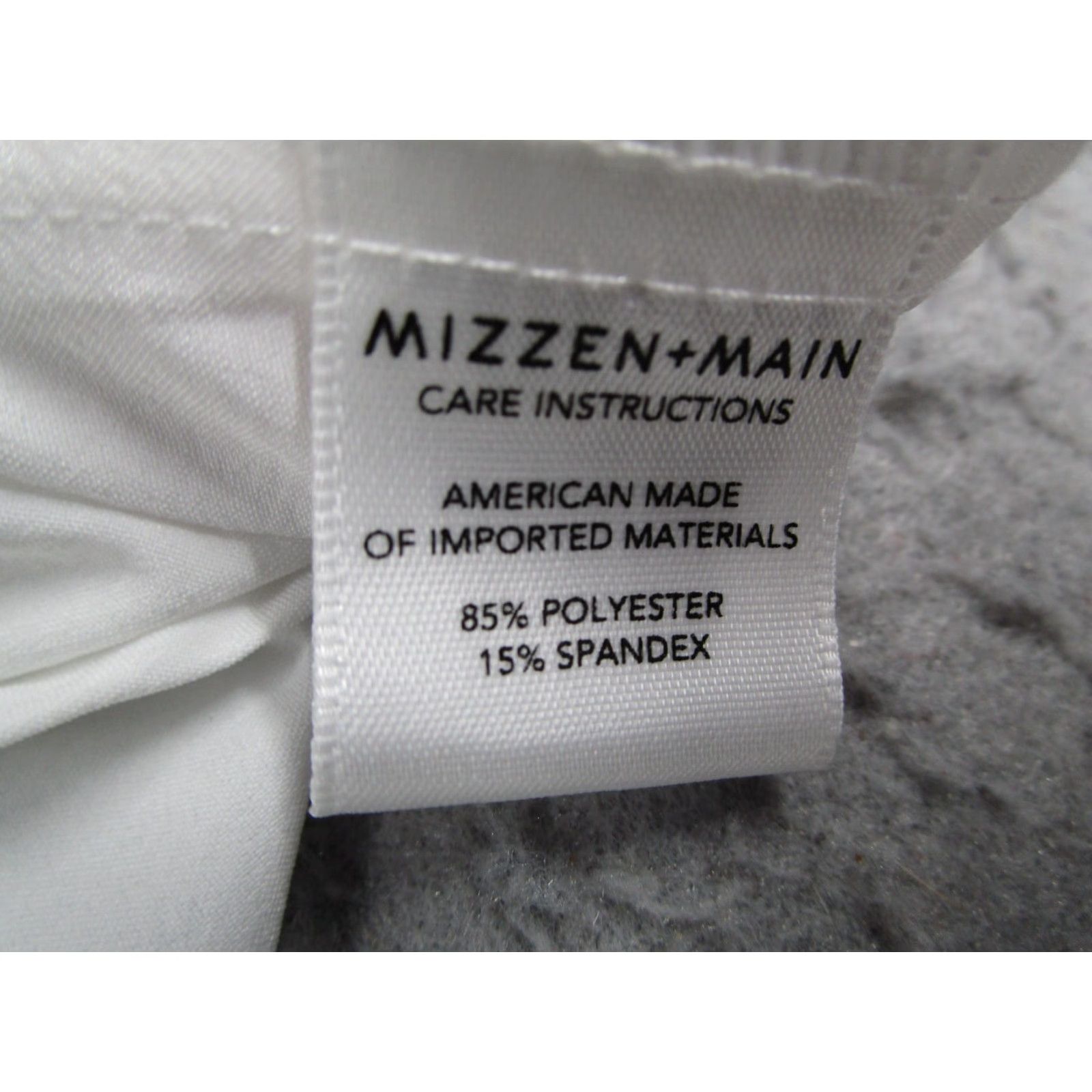 Mizzen+Main Mizzen+Main Leeward Shirt Mens M White Stripe Short Sleeve Stretch Trim Fit Shirt Size US M / EU 48-50 / 2 - 4 Thumbnail