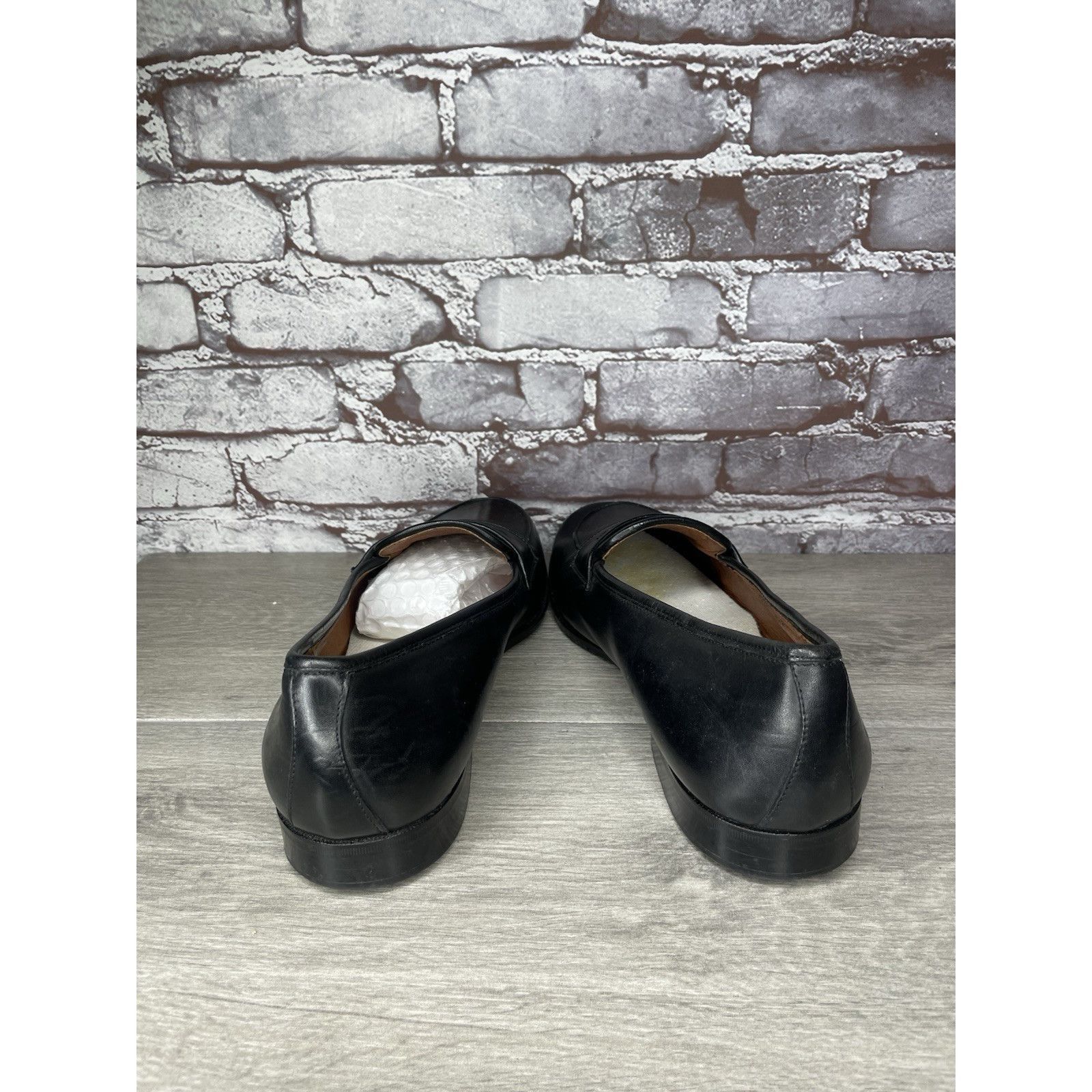 Paolo Mondo Paolo Mando Firenze Black Leather Penny Loafers Dress Shoes Size US 12 / EU 45 - 3 Thumbnail
