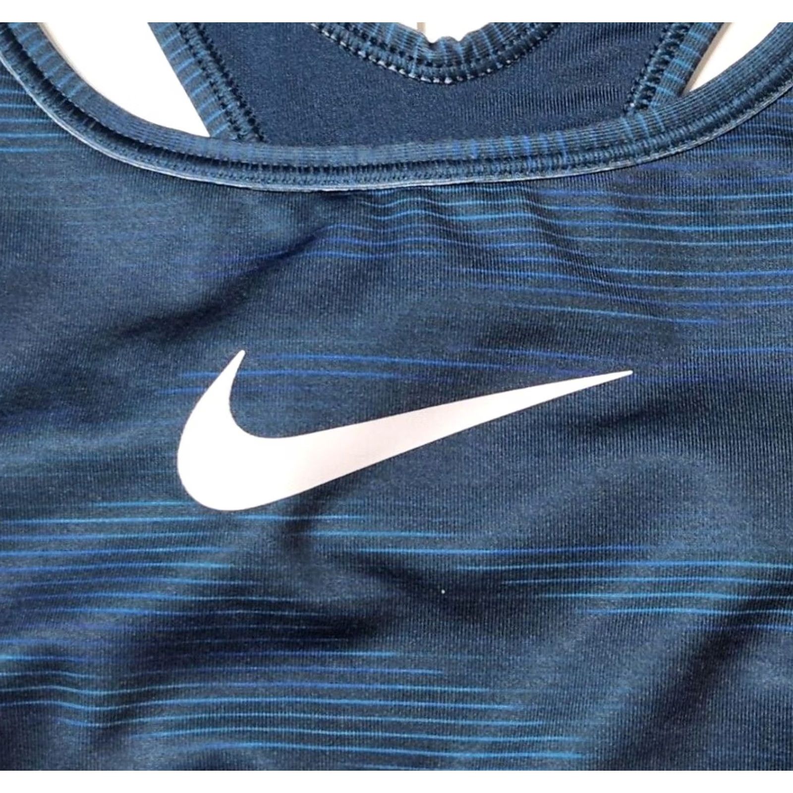 Nike Nike Womens Sports Bra Activewear Racerback S Teal Blue-Green Dri-FIT Wireless Pullover, 90s? Size ONE SIZE - 3 Thumbnail