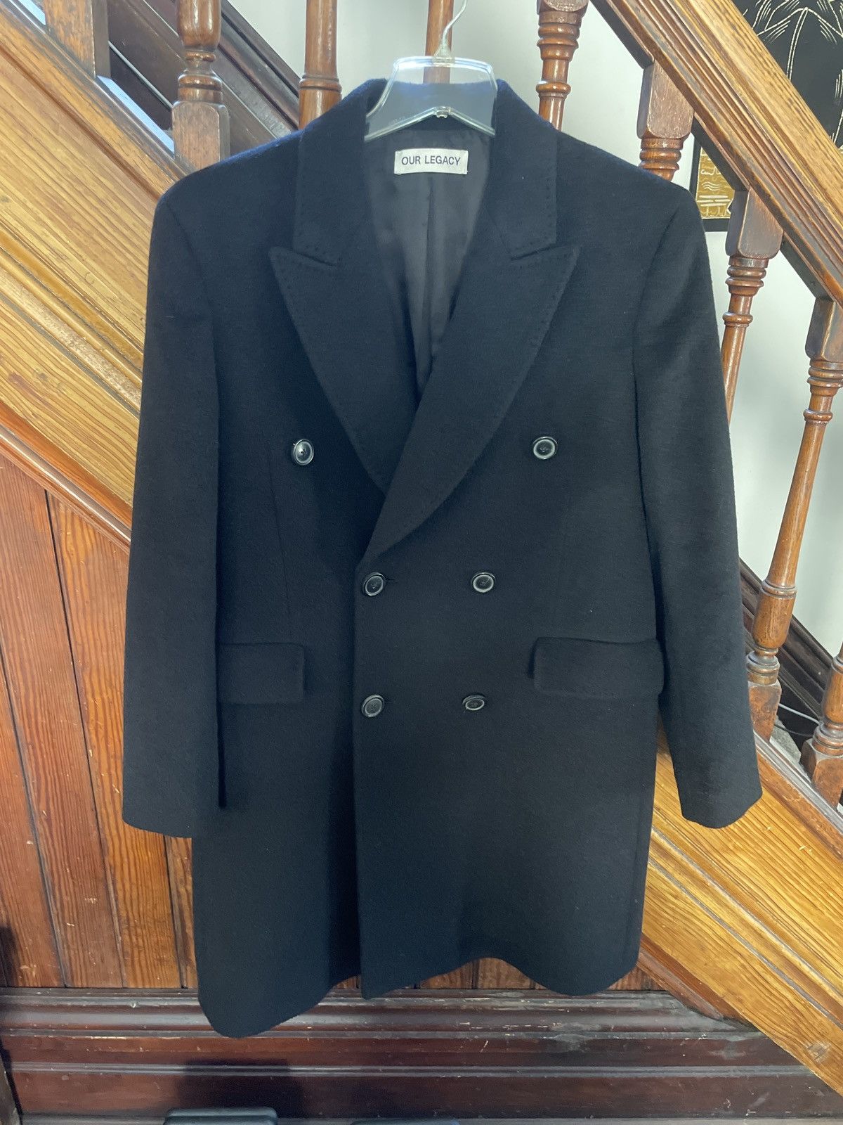 ジャケット・アウター Our Legacy Whale Coat 46 Our Legacy - Whale Coat Black Hairy Wool