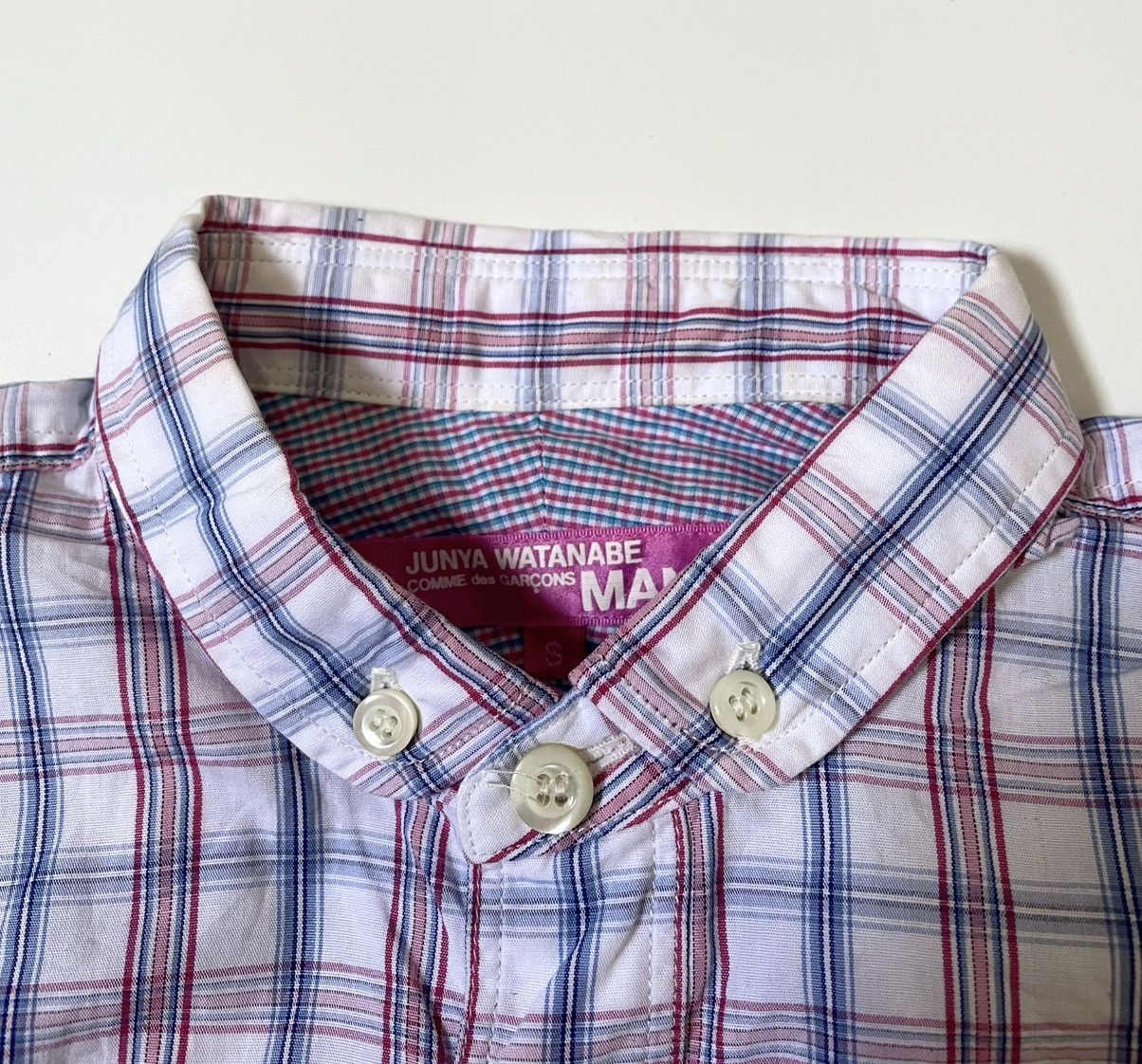 Junya Watanabe Junya watanabe cdg man pink AD2012 checkered button down Size US S / EU 44-46 / 1 - 3 Thumbnail
