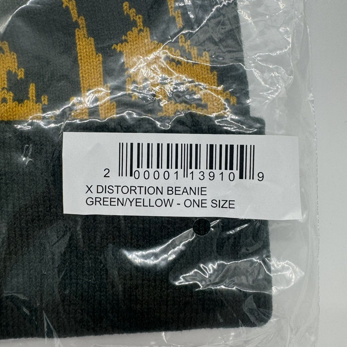 Revenge Revenge X Distortion Beanie Green/Yellow Size ONE SIZE - 3 Thumbnail