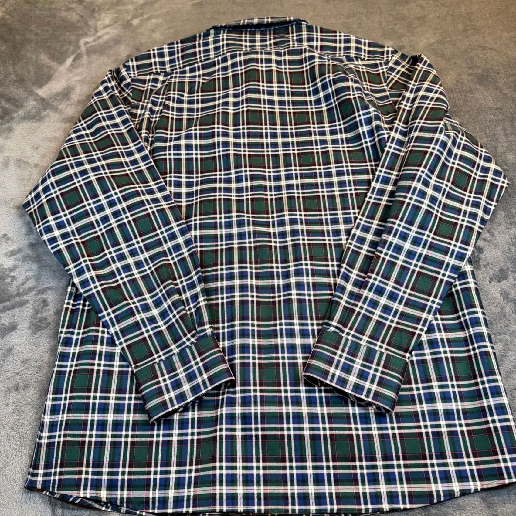 Hart Schaffner Marx Hart Schaffner Marx Button-Down Shirt Green Plaid Men M NWT Stretch Comfort Size US M / EU 48-50 / 2 - 4 Thumbnail