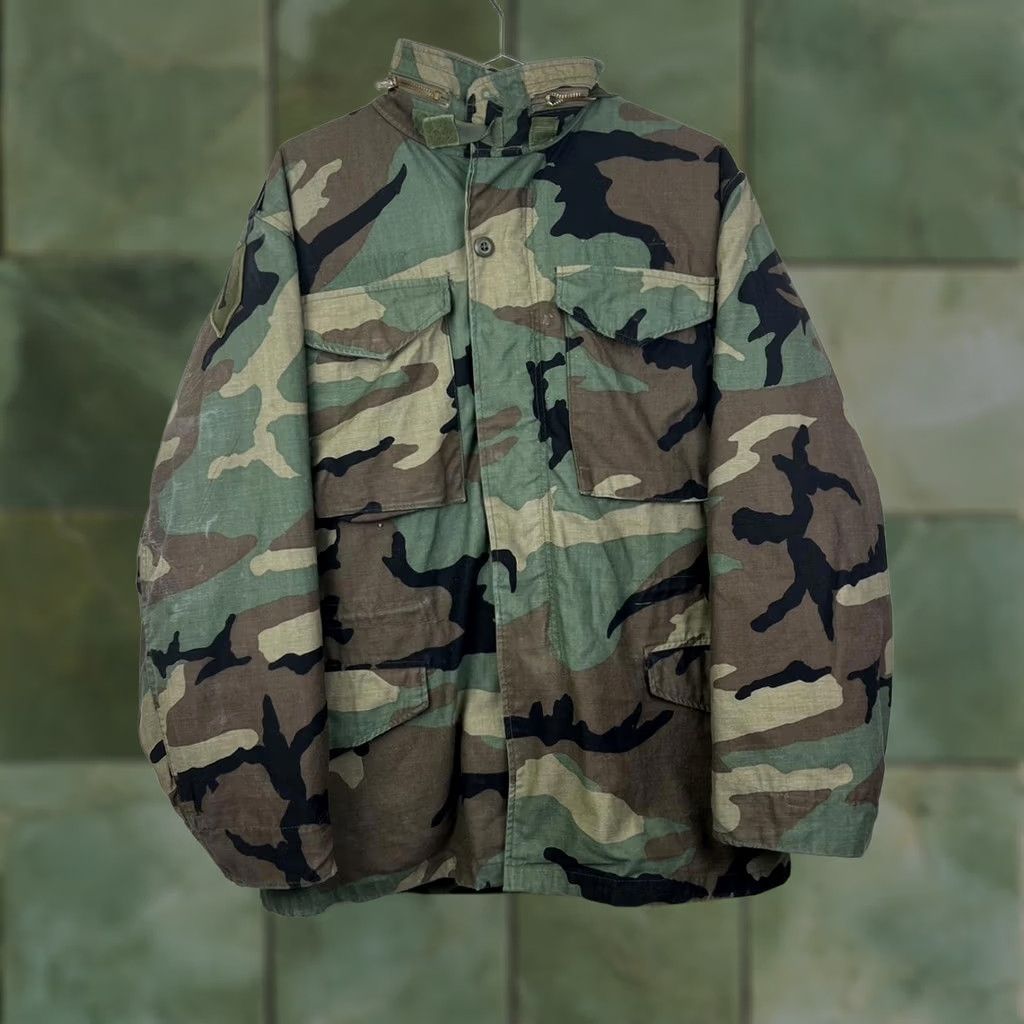 Vintage VINTAGE American Vintage Military Jacket Camouflage Nylon Green S Men Jacket Military Camouflage Size US S / EU 44-46 / 1 - 1 Thumbnail