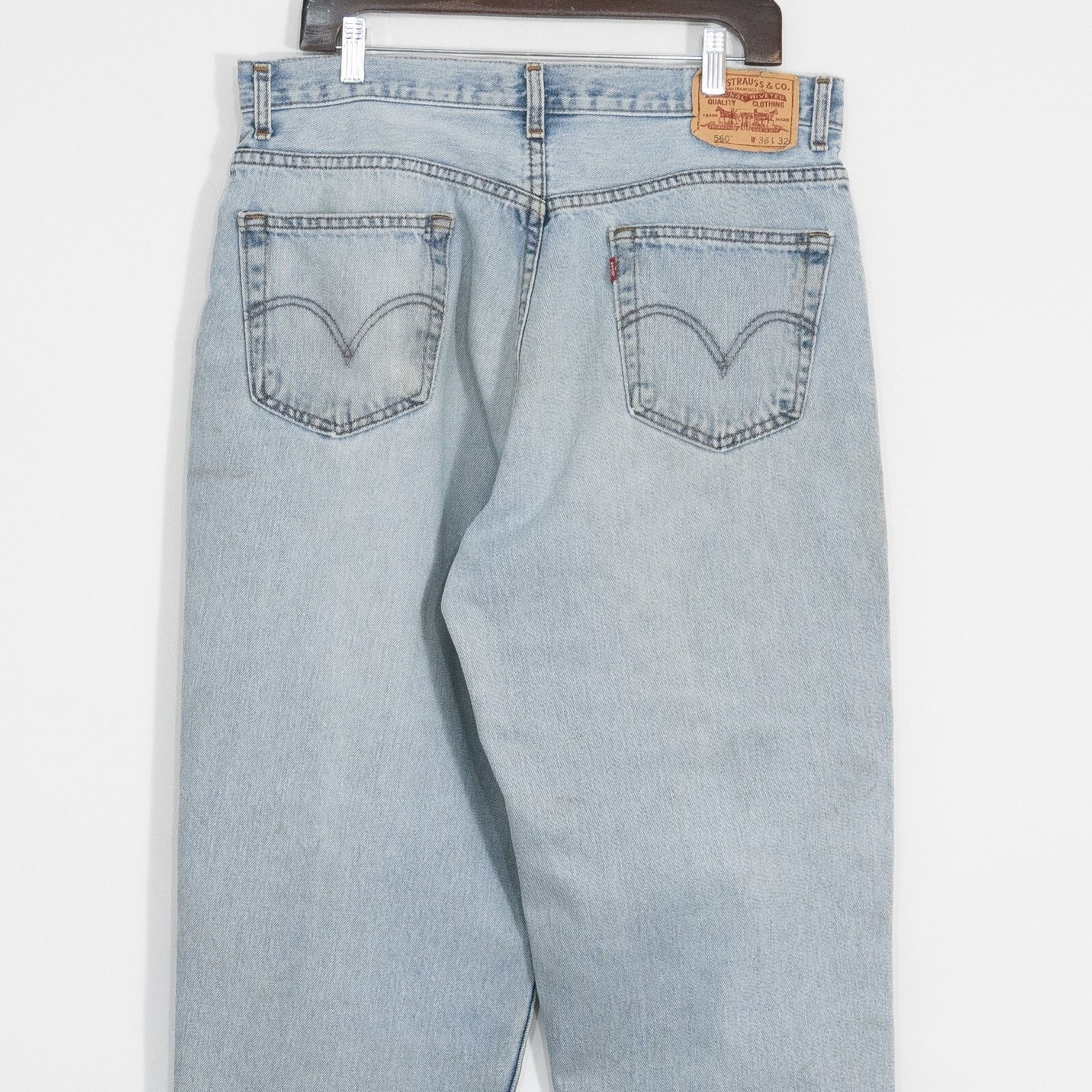 Levi's × Vintage Vintage Y2K Levis 560 Jeans 36x30 Distressed Relaxed Tapered Size US 36 / EU 52 - 6 Thumbnail
