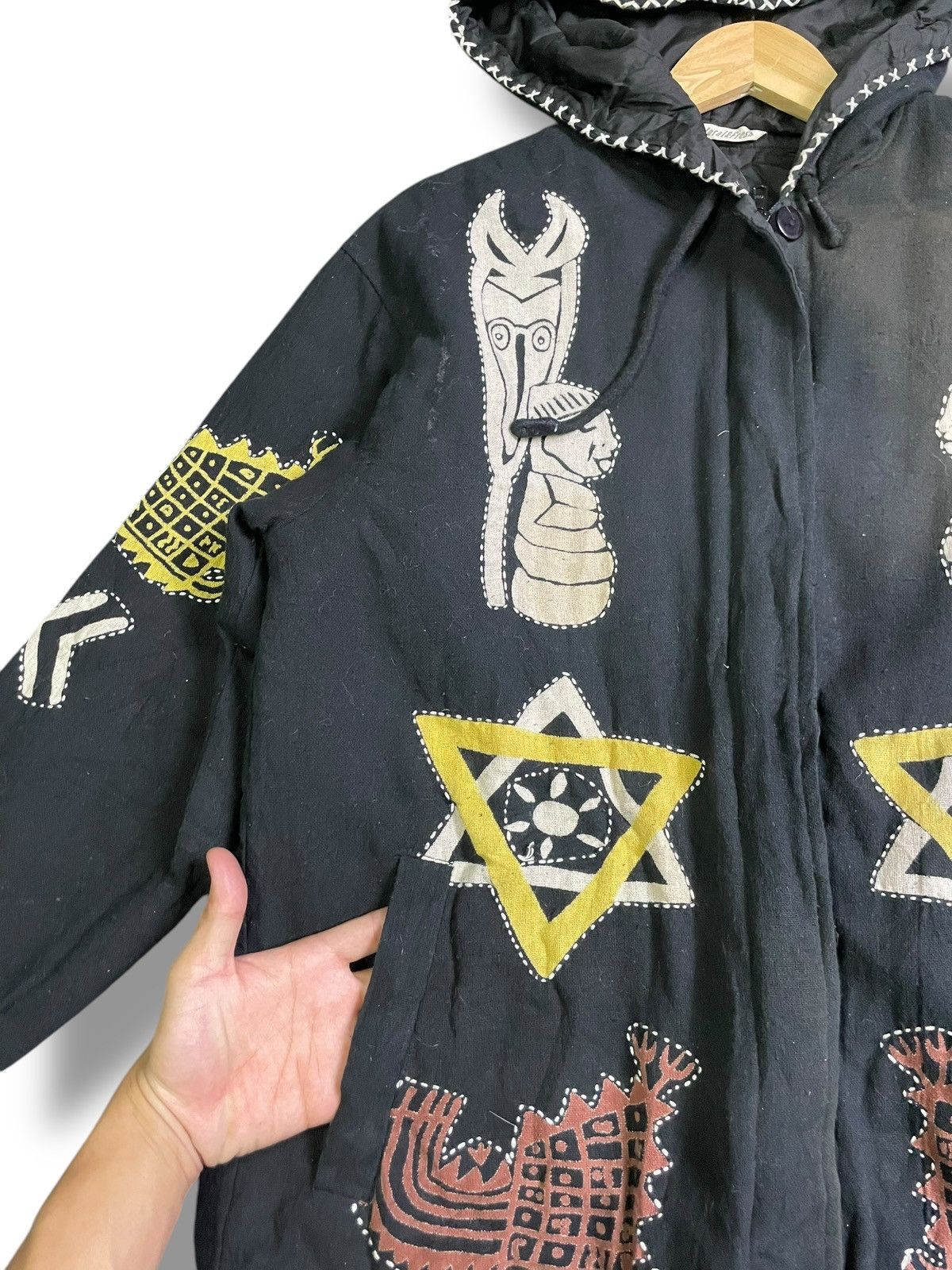 Designer × Vintage Native American West Hooded Jacket (38) Size US M / EU 48-50 / 2 - 7 Thumbnail