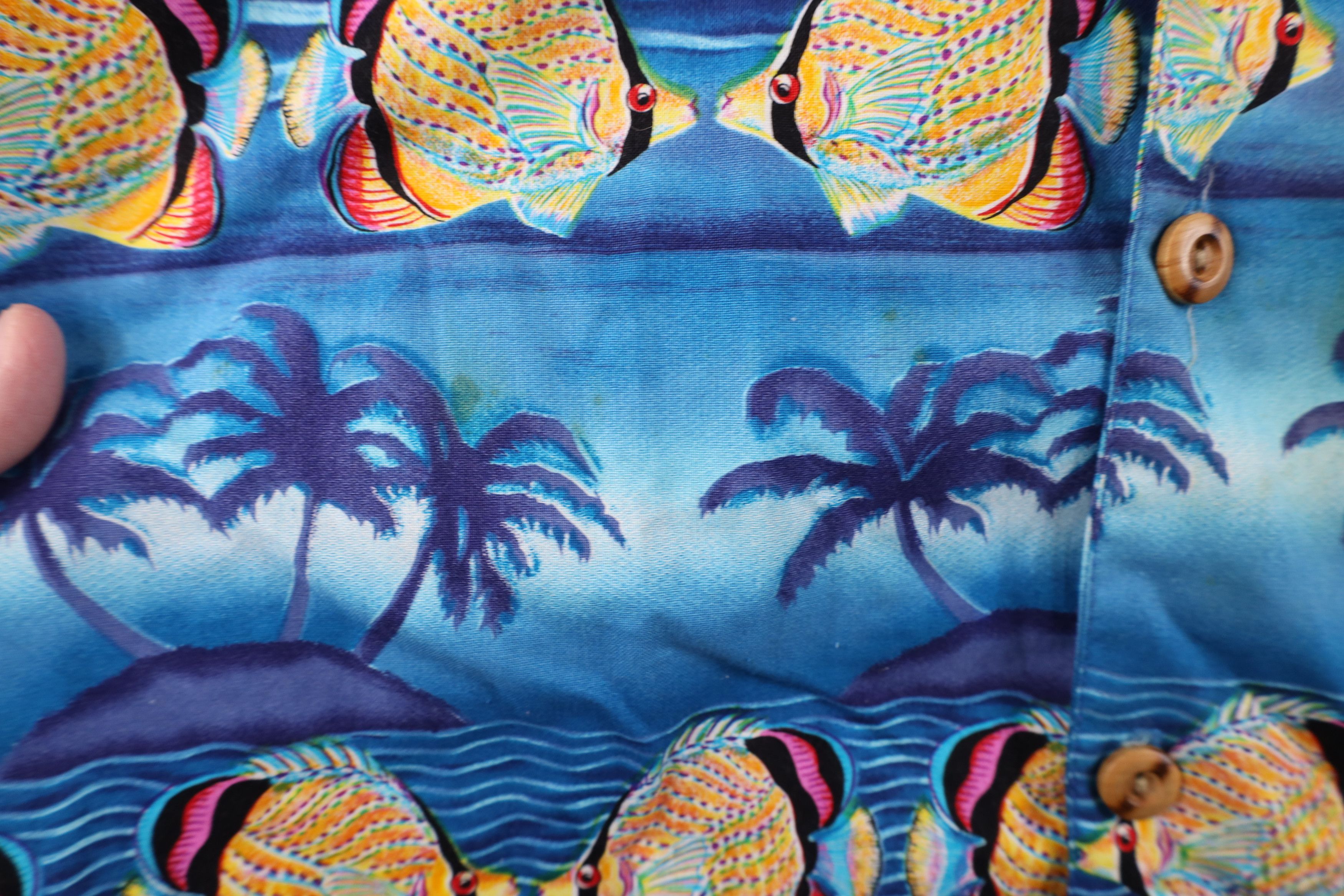 Vintage Vintage 90s Streetwear Fish All Over Print Button Shirt USA Size US XXL / EU 58 / 5 - 6 Thumbnail