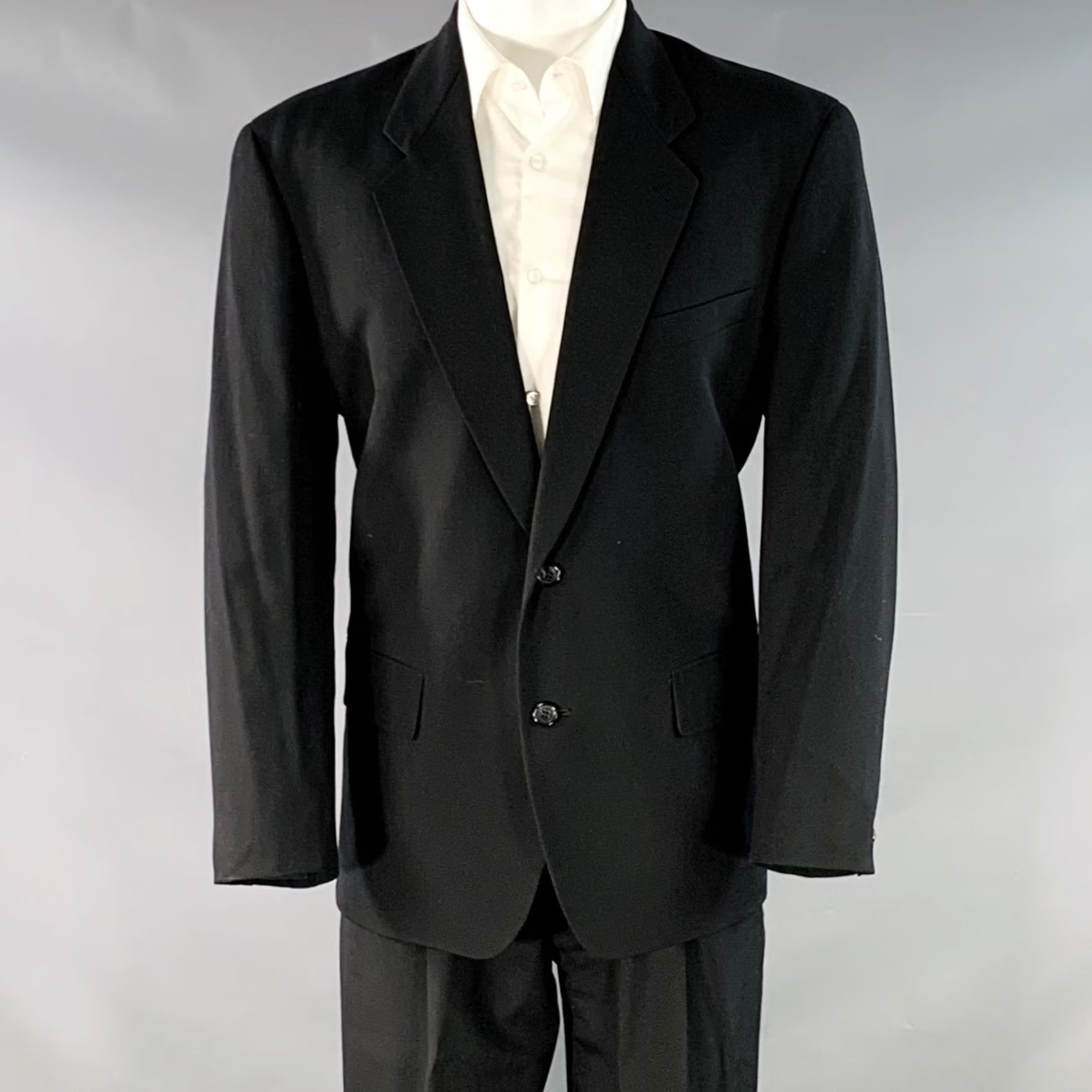Vintage VINTAGE COMME des GARCONS HOMME PLUS Black Wool Notch Lapel Suit S Adult Mens Black Wool Notch Lapel Suit Size 36R - 2 Thumbnail